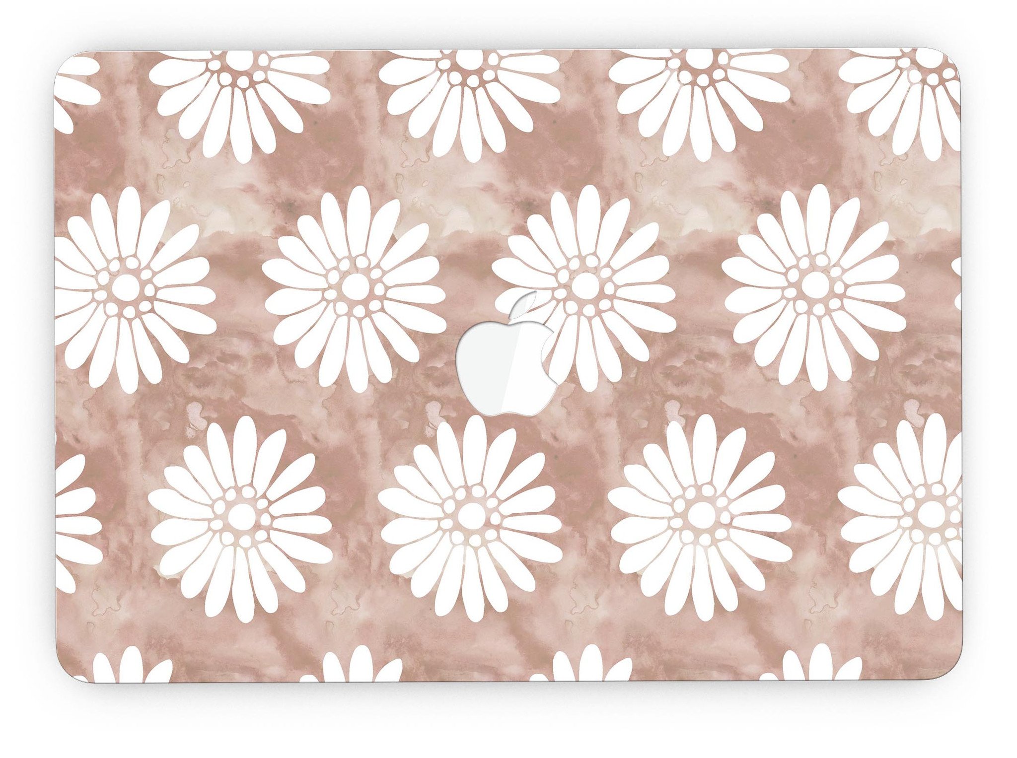 Brown Watercolor Flowers V2 skin for MacBook Pro with Retina Display, showcasing a vibrant floral design on a sleek laptop.