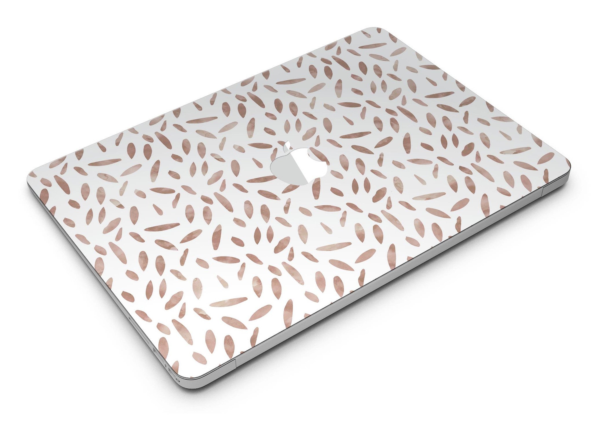 Brown Watercolor Pedals skin kit for MacBook Air, showcasing a vibrant watercolor design that adds style and protection.