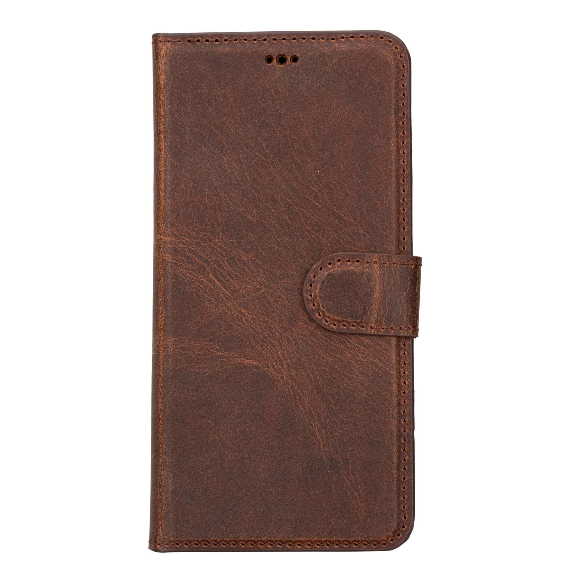 Buffalo Samsung Galaxy S20 Series Detachable Leather Wallet Case showcasing its sleek design, card compartments, and kickstand feature.