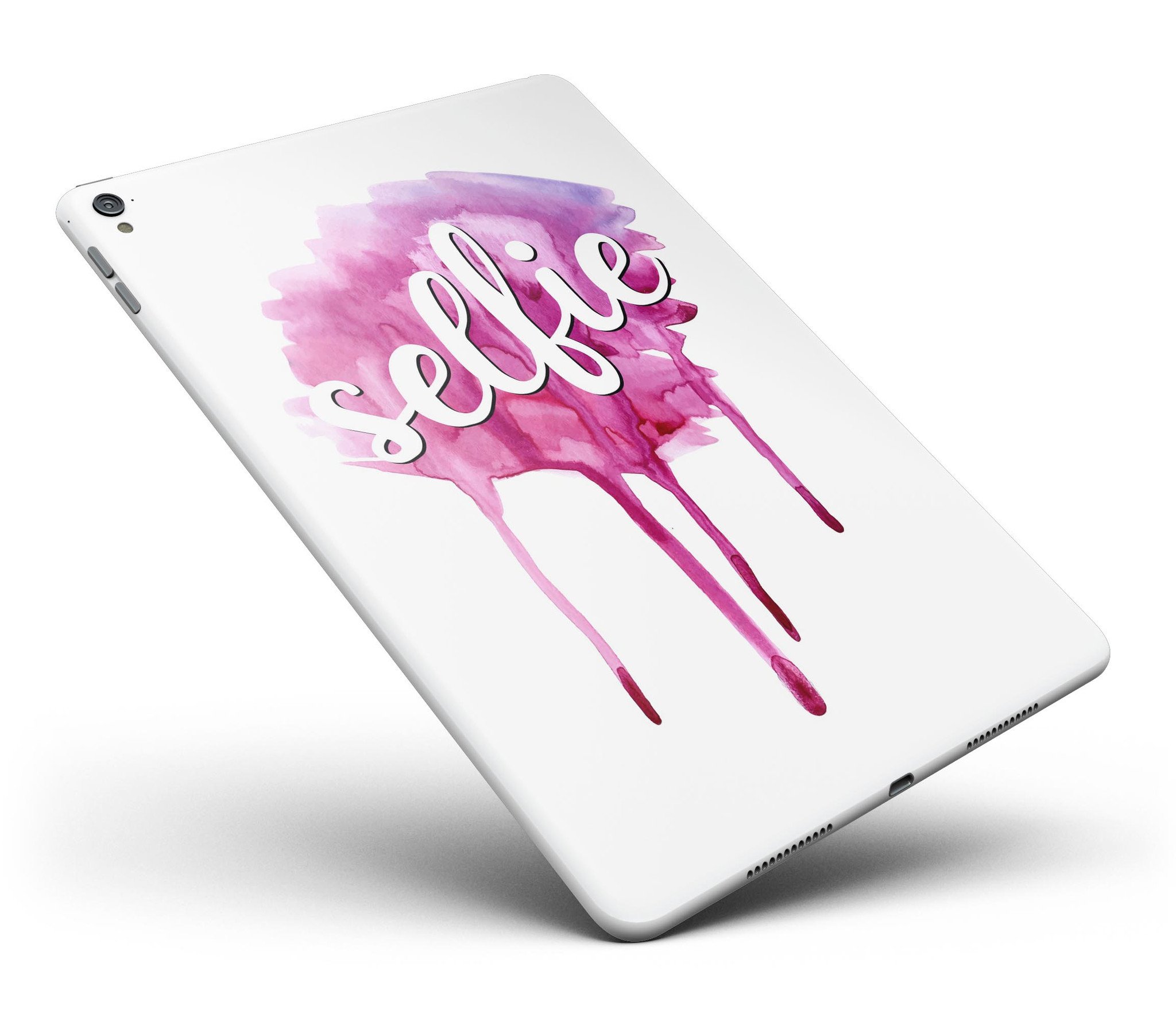 But First, Selfie Full Body Skin for iPad Pro, showcasing vibrant design and premium vinyl material.