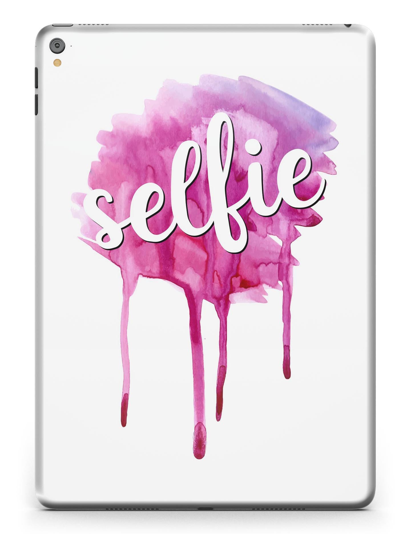 But First, Selfie Full Body Skin for iPad Pro, showcasing vibrant design and premium vinyl material.