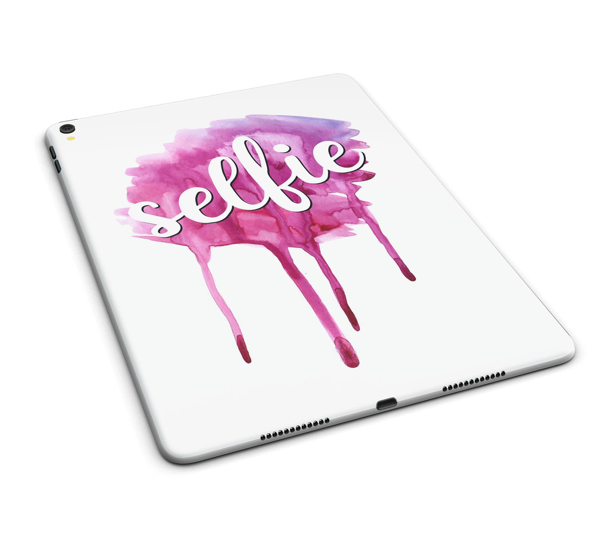 But First, Selfie Full Body Skin for iPad Pro, showcasing vibrant design and premium vinyl material.