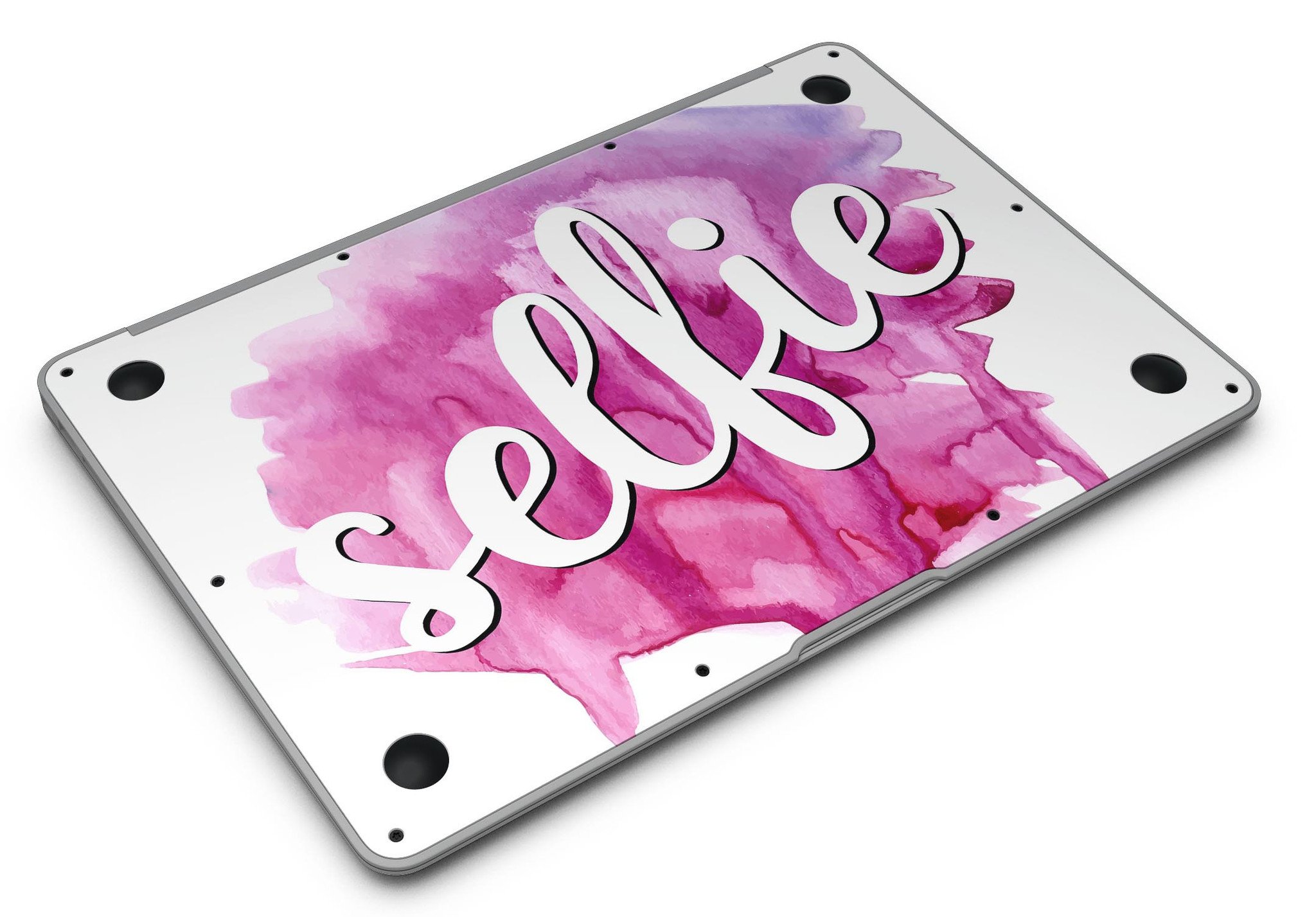 But First Selfie MacBook Air Skin Kit featuring vibrant design and premium vinyl material for protection and style.