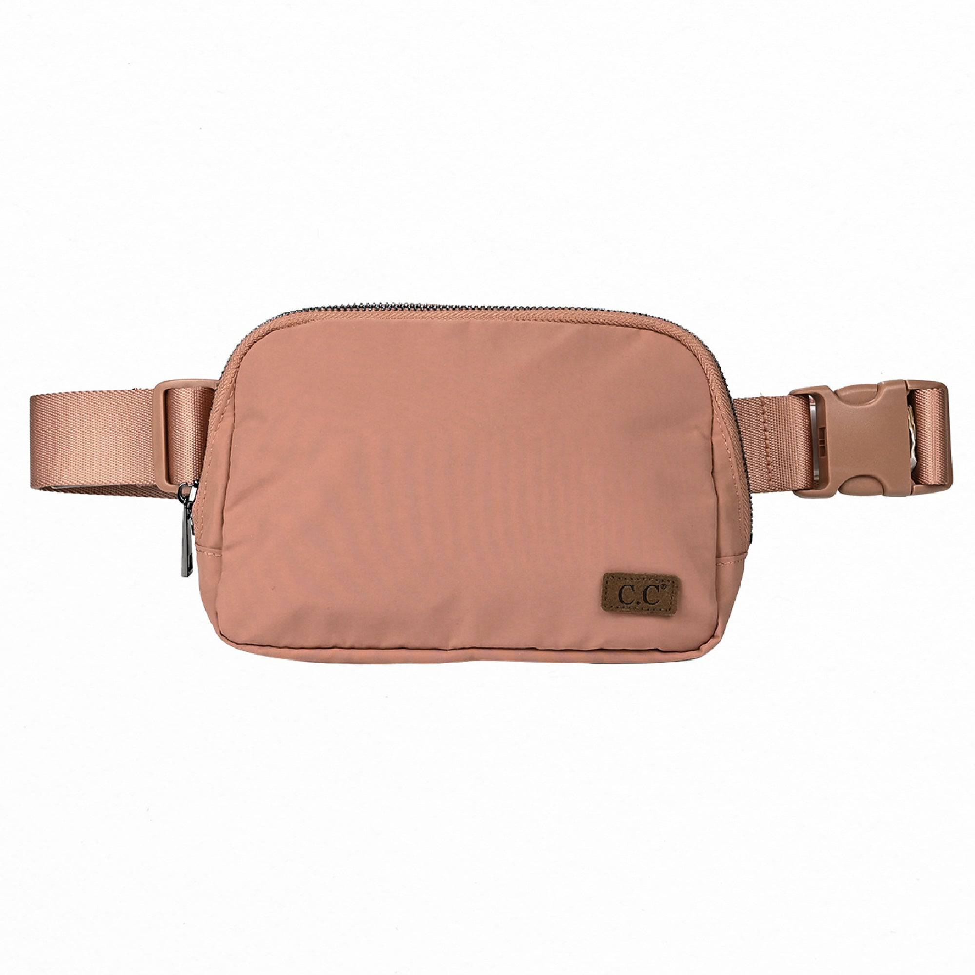 CC Basic Belt Bag Fanny Pack in various colors, showcasing adjustable strap and waterproof material.