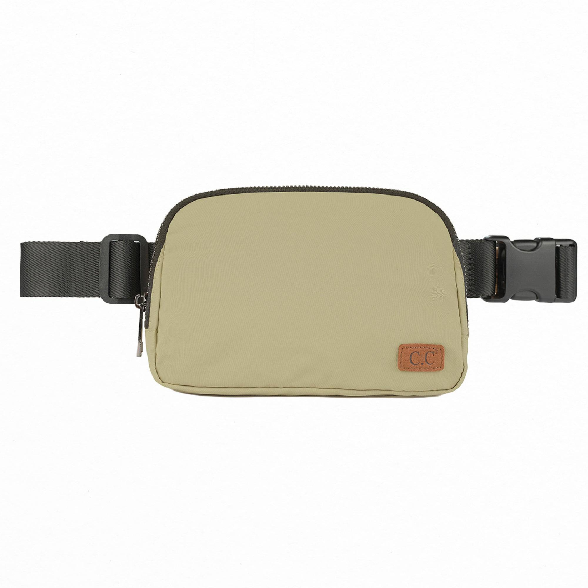 CC Basic Belt Bag Fanny Pack in various colors, showcasing adjustable strap and waterproof material.