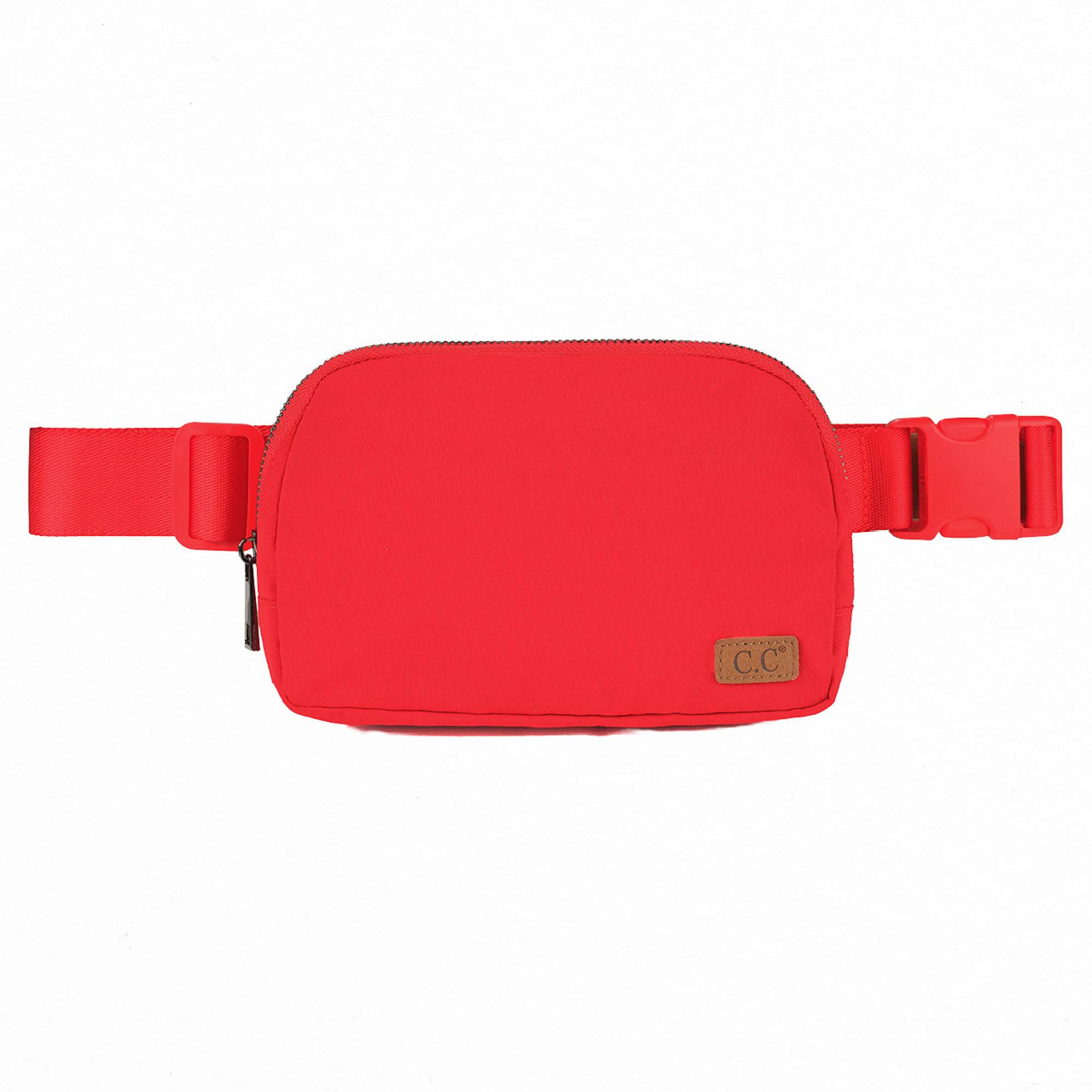 CC Basic Belt Bag Fanny Pack in various colors, showcasing adjustable strap and waterproof material.