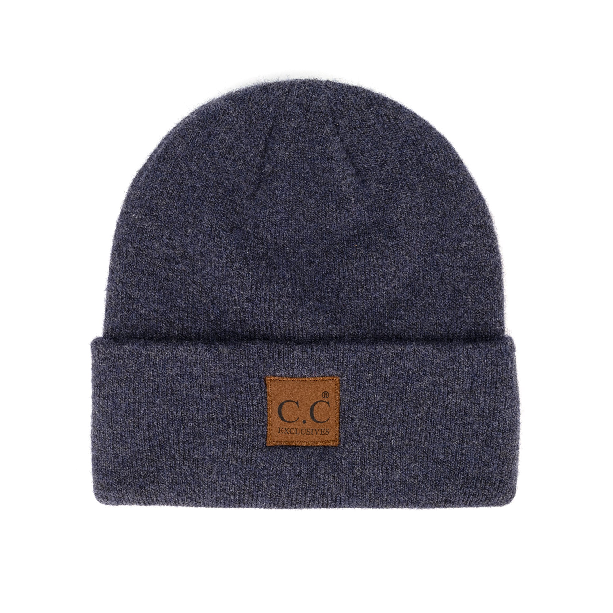 CC Beanie Heather Knit Basic in various colors, showcasing its unisex design and adjustable band.