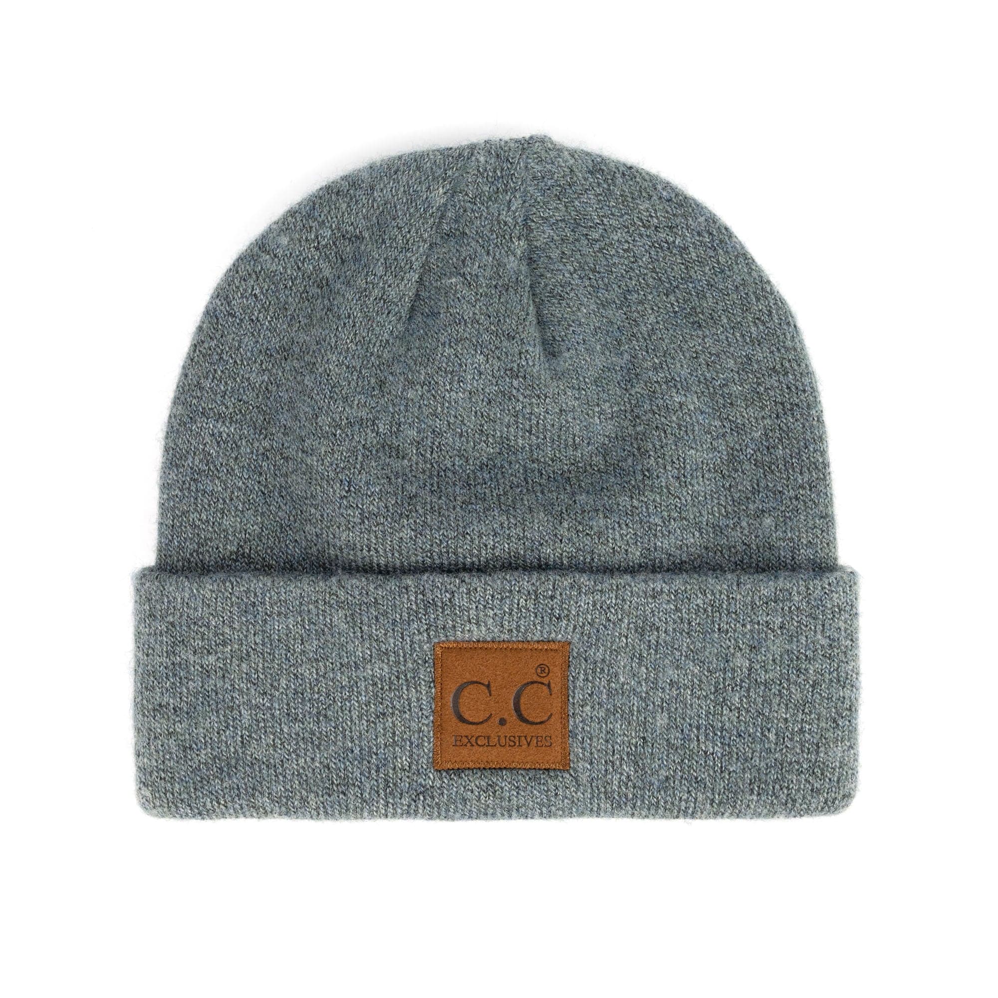 CC Beanie Heather Knit Basic in various colors, showcasing its unisex design and adjustable band.