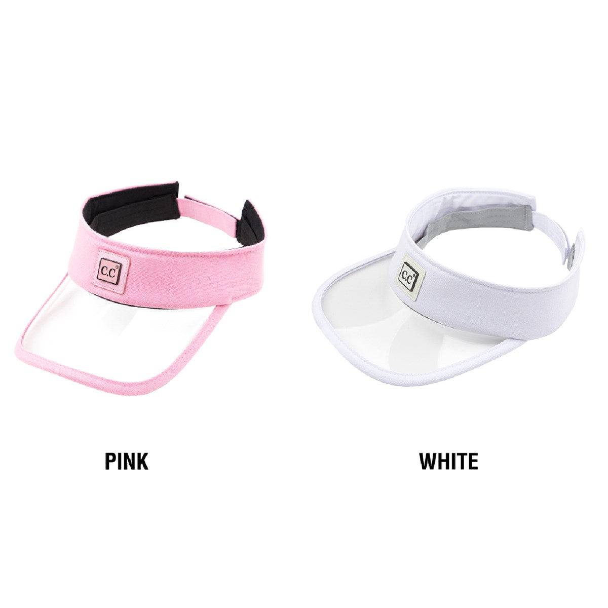 CC Clear Brim Visor showcasing its stylish design and clear brim, perfect for any outfit.