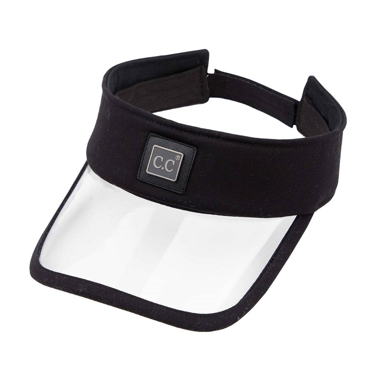 CC Clear Brim Visor showcasing its stylish design and clear brim, perfect for any outfit.