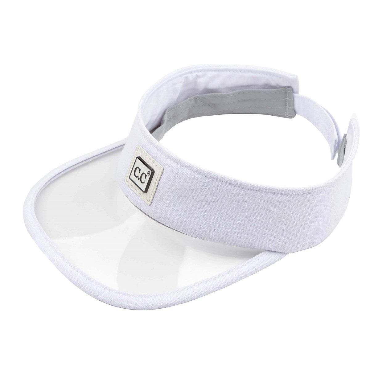 CC Clear Brim Visor showcasing its stylish design and clear brim, perfect for any outfit.