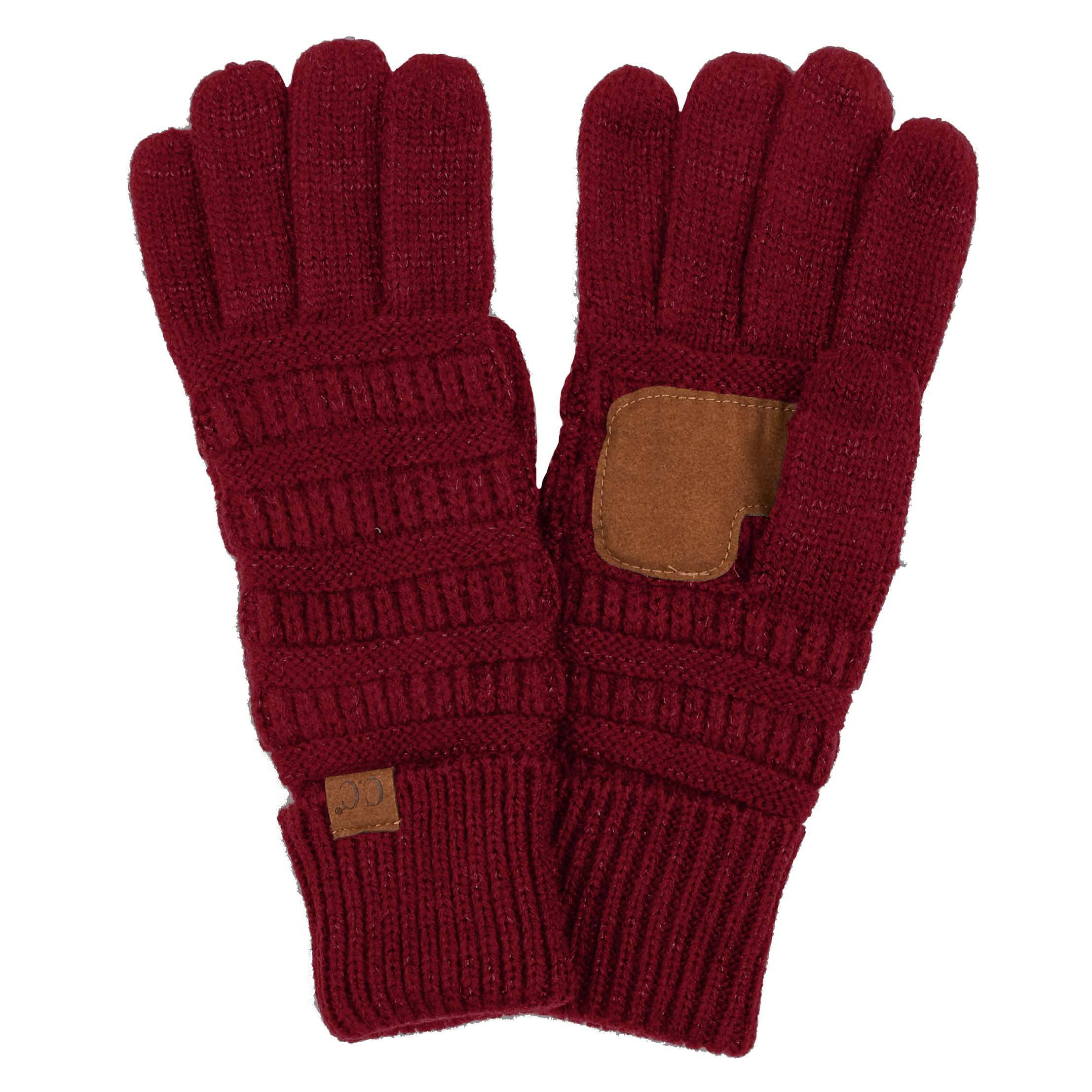 CC Cozy Metallic Tech Screen Gloves featuring a stylish metallic design and cable knit texture, perfect for touchscreen use.