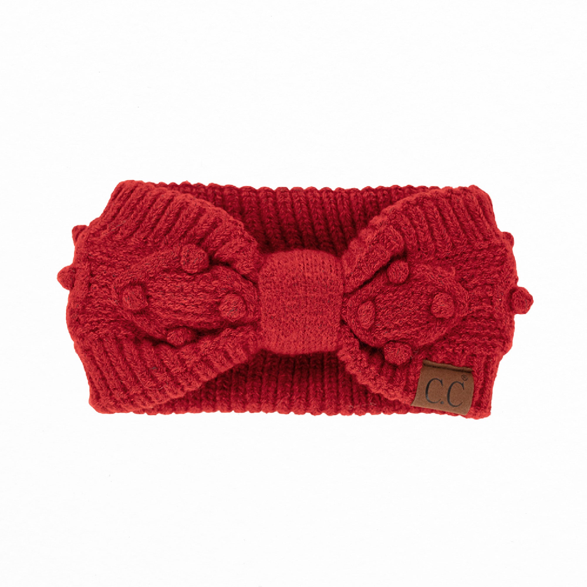 CC Crafted Pom Detail Head Wrap featuring hand-sewn bobbles in a soft fabric, perfect for stylish comfort.