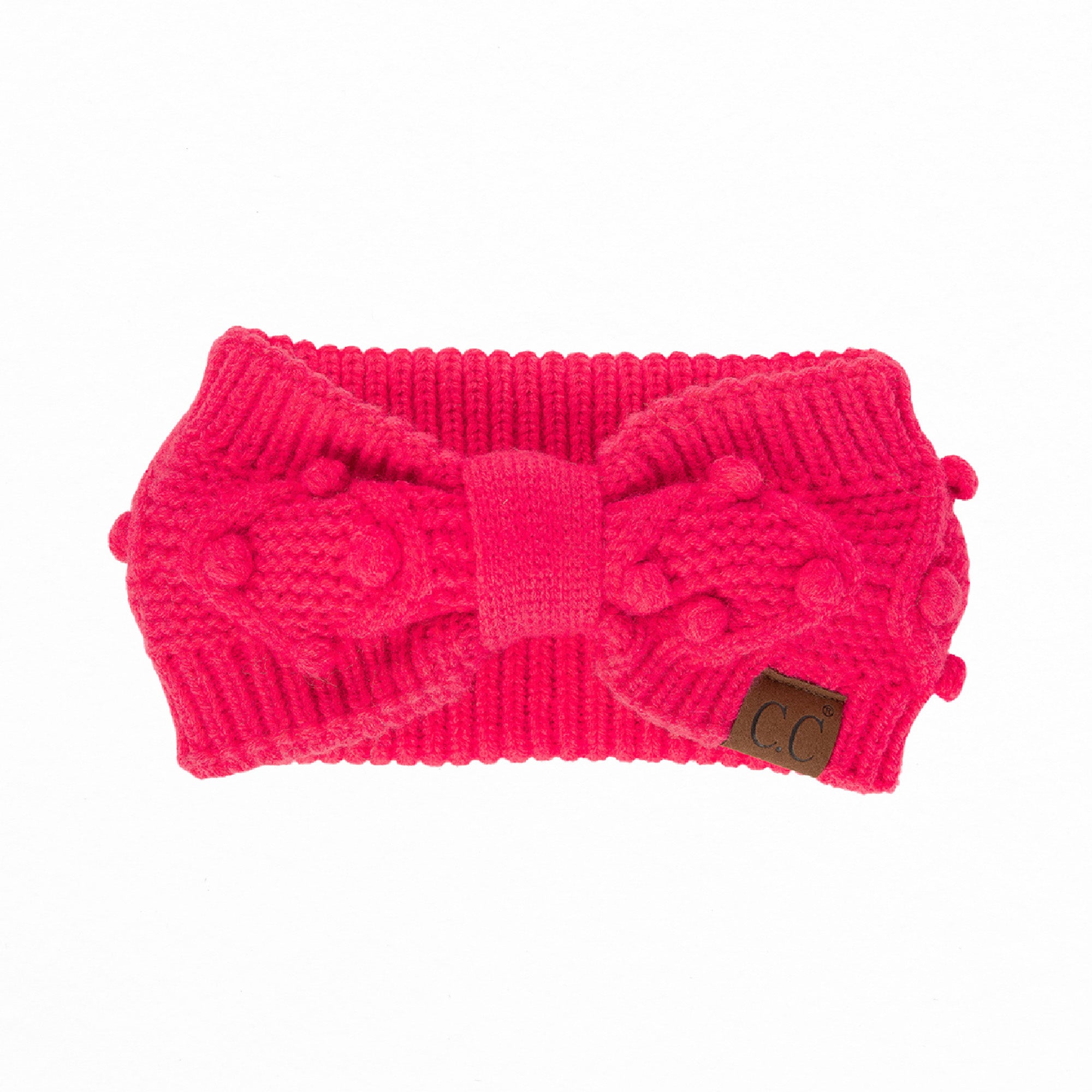 CC Crafted Pom Detail Head Wrap featuring hand-sewn bobbles in a soft fabric, perfect for stylish comfort.