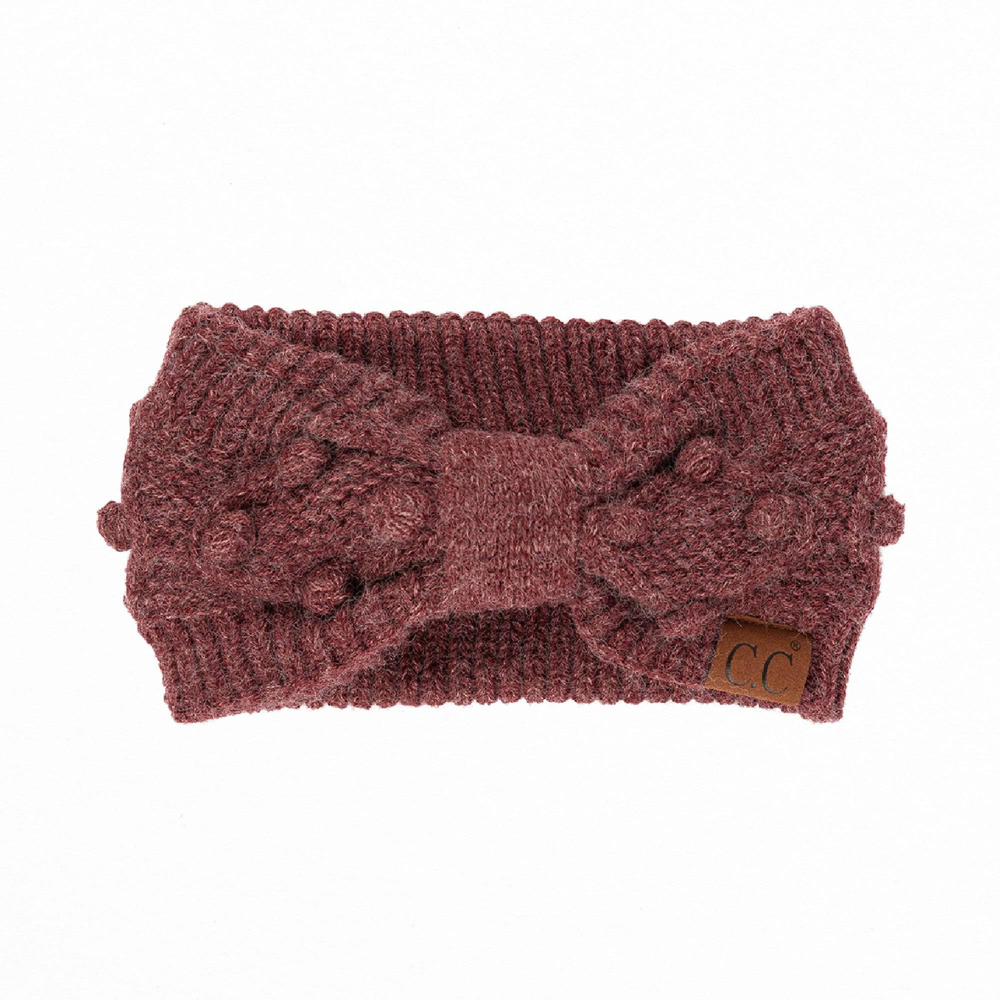 CC Crafted Pom Detail Head Wrap featuring hand-sewn bobbles in a soft fabric, perfect for stylish comfort.