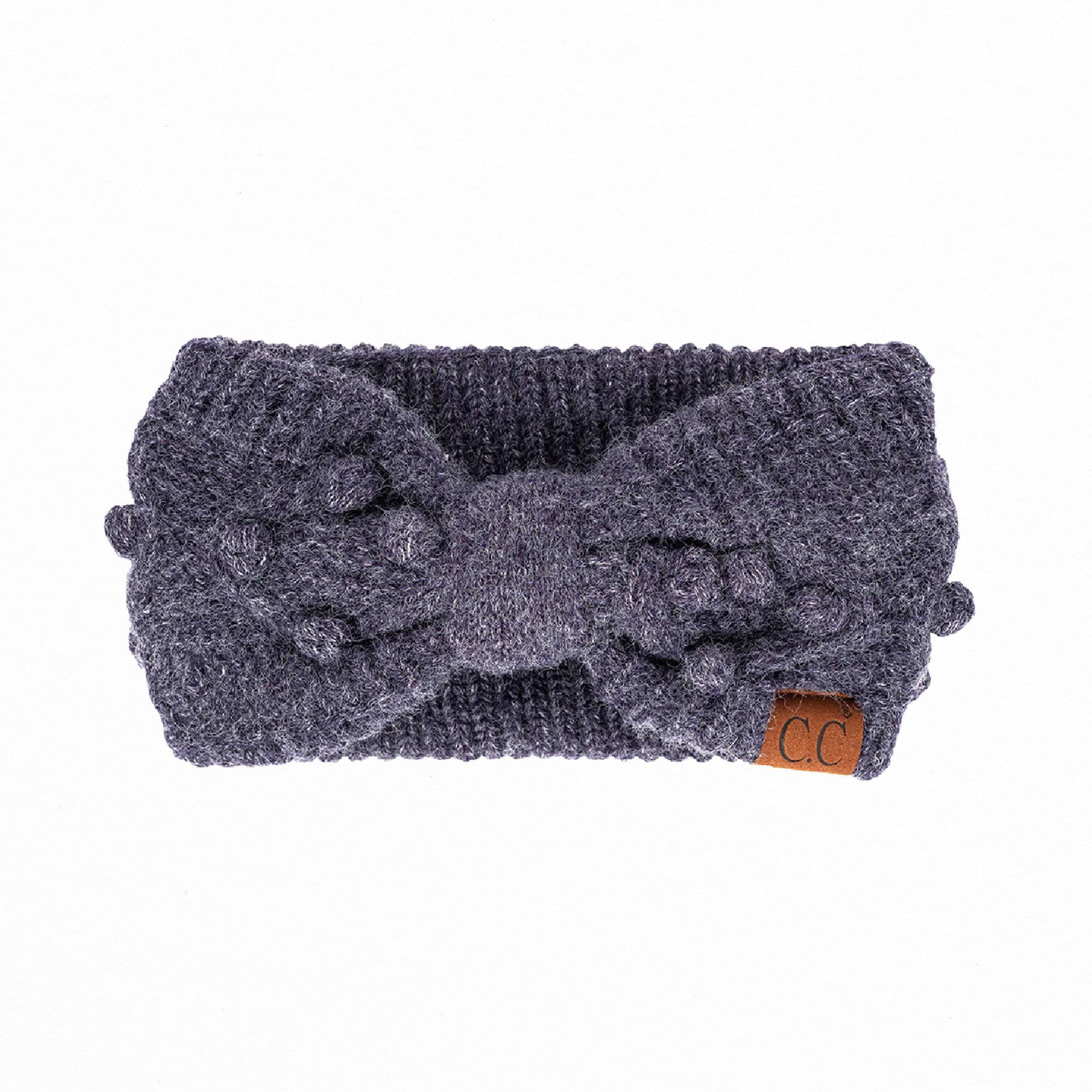 CC Crafted Pom Detail Head Wrap featuring hand-sewn bobbles in a soft fabric, perfect for stylish comfort.