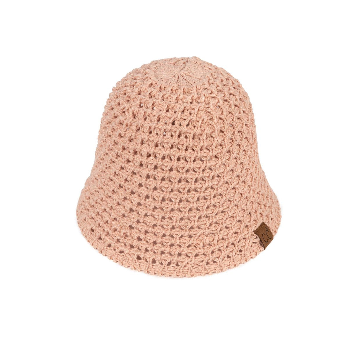 CC Crochet Knit Hat in basketweave pattern, lightweight and foldable, perfect for outdoor activities.