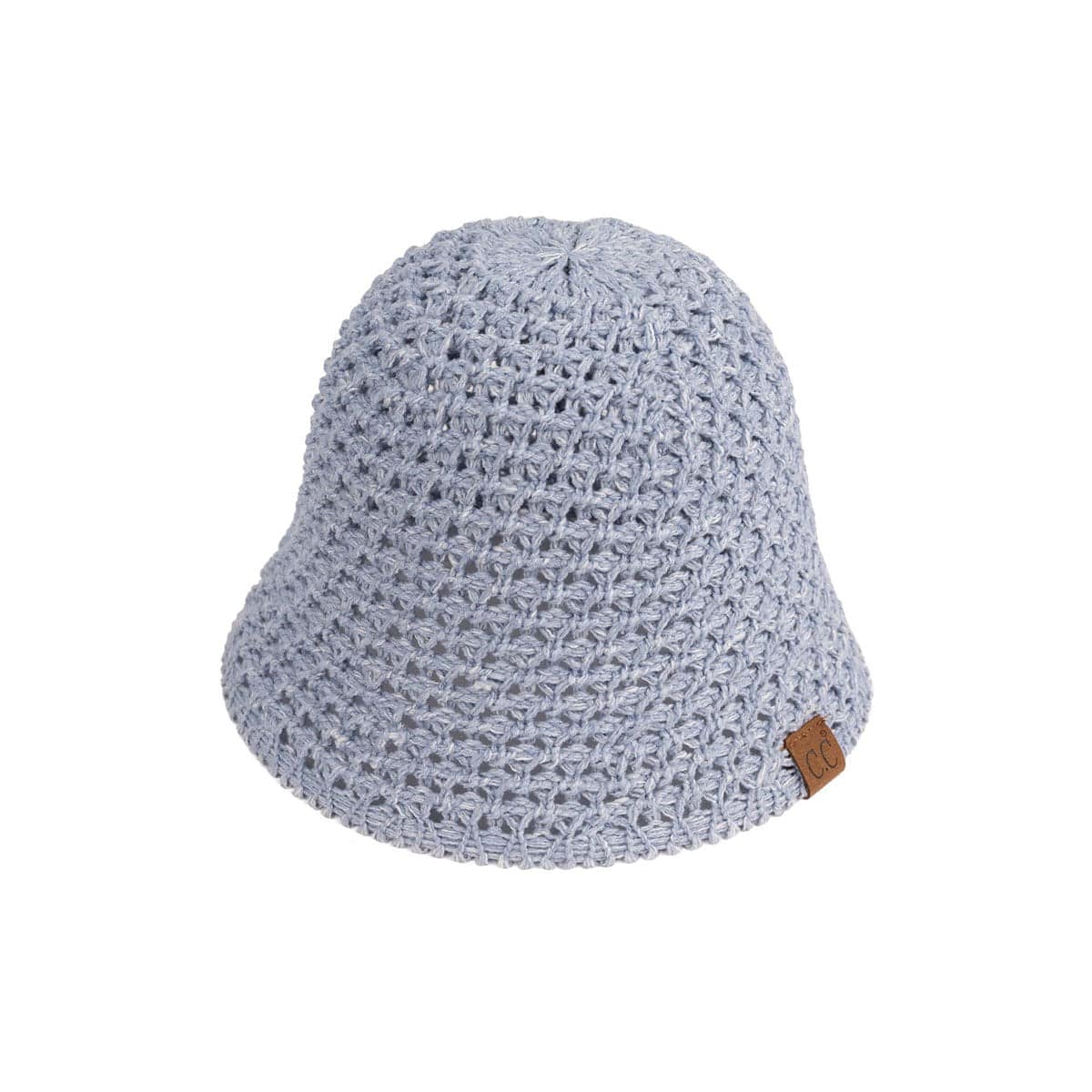 CC Crochet Knit Hat in basketweave pattern, lightweight and foldable, perfect for outdoor activities.