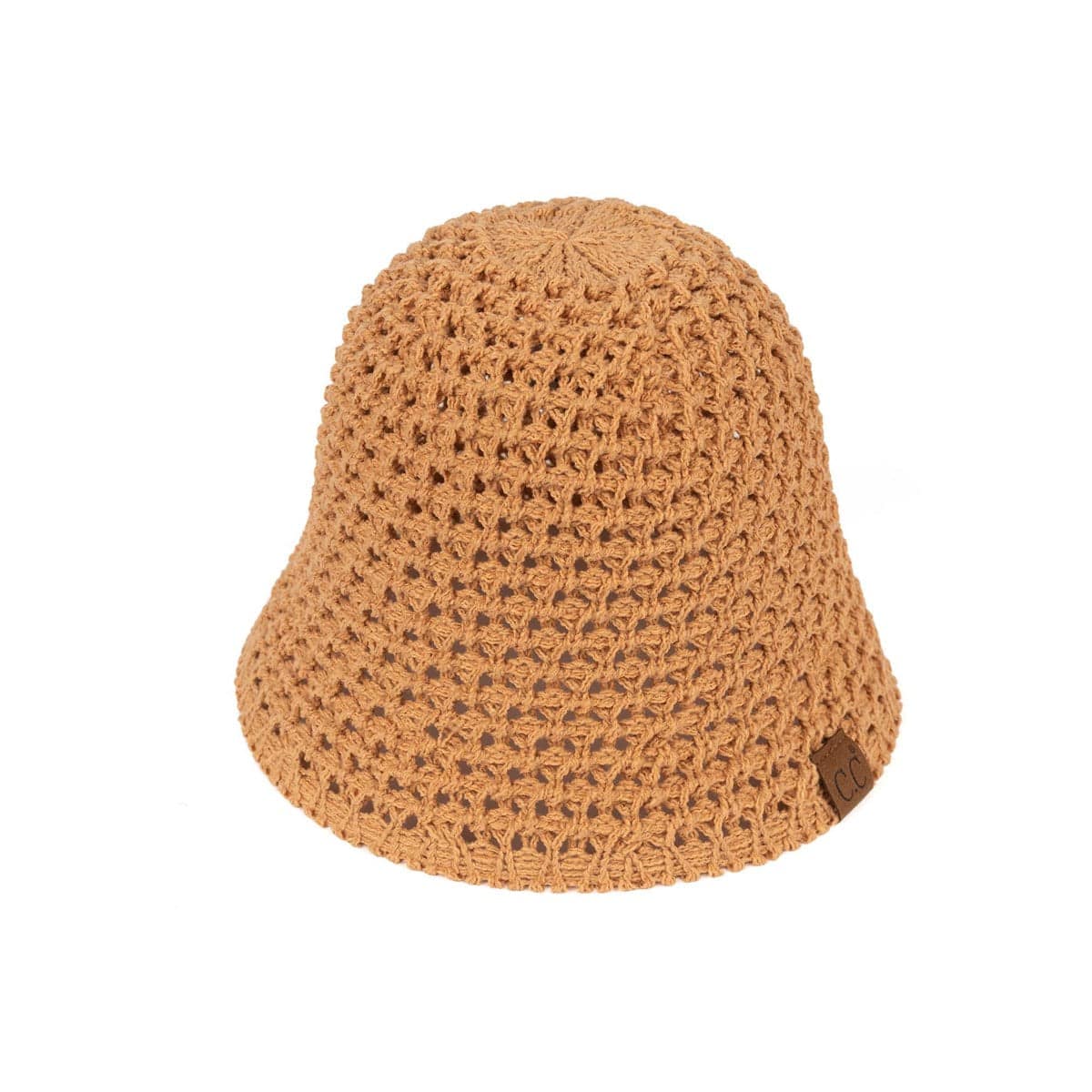 CC Crochet Knit Hat in basketweave pattern, lightweight and foldable, perfect for outdoor activities.