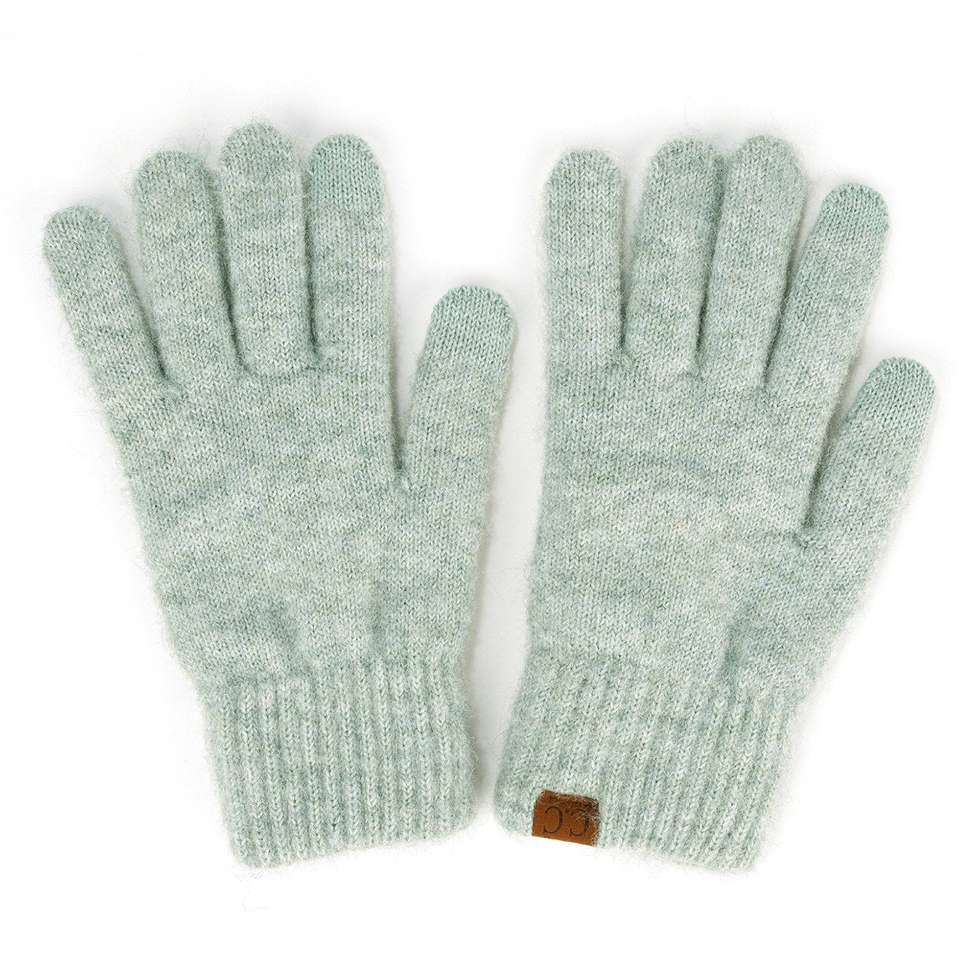 CC Gloves Heather Classic made from recycled yarn, featuring touchscreen compatible fingertips and stylish design.