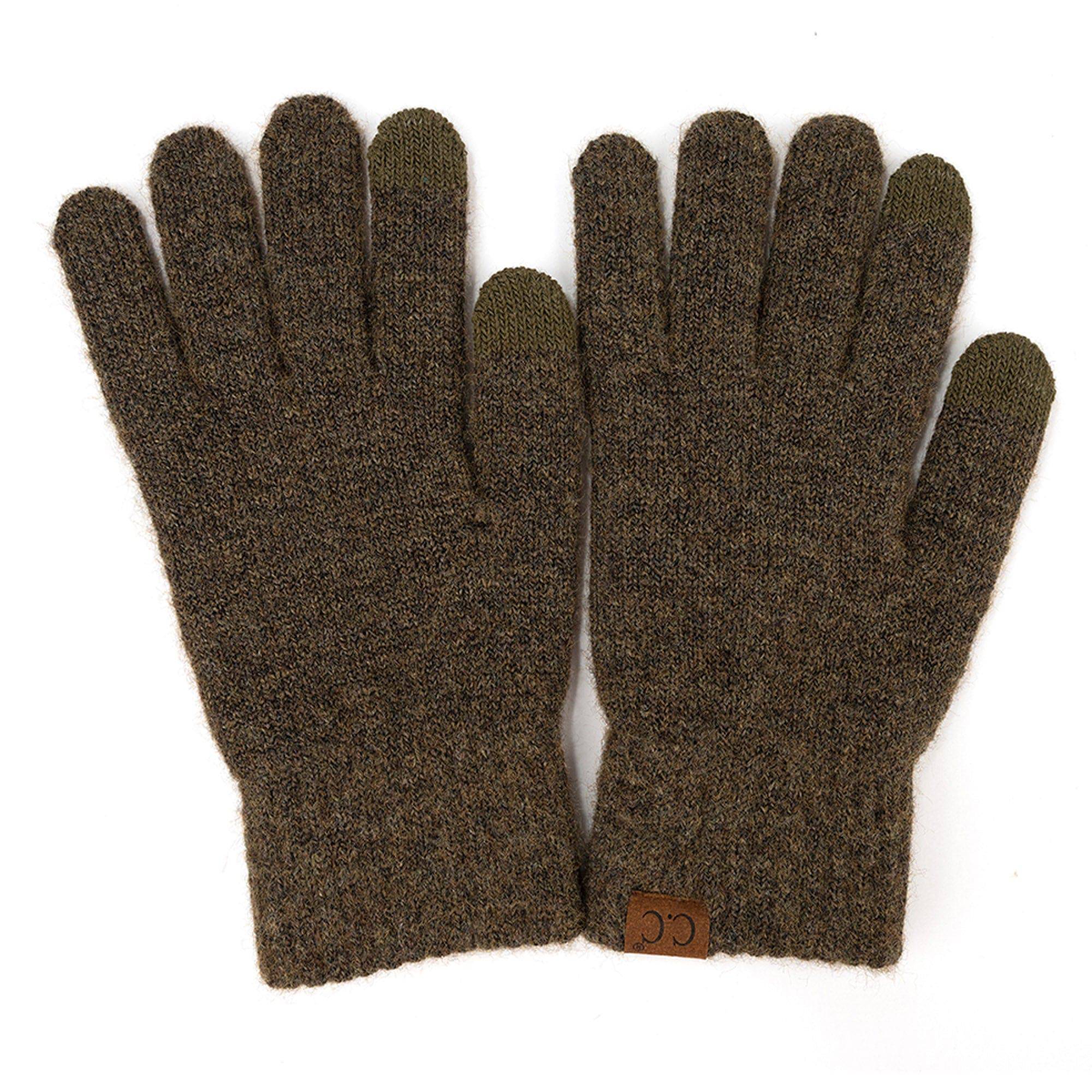 CC Gloves Heather Classic made from recycled yarn, featuring touchscreen compatible fingertips and stylish design.