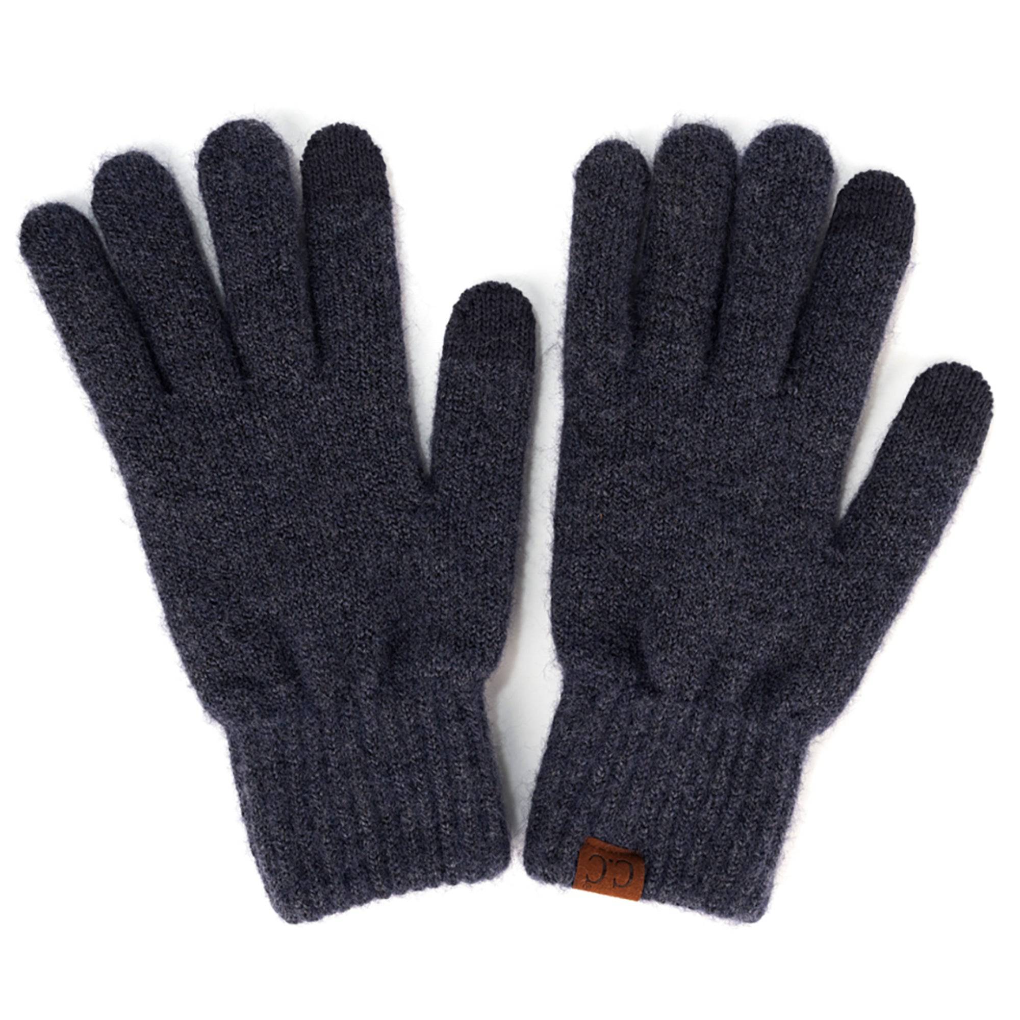 CC Gloves Heather Classic made from recycled yarn, featuring touchscreen compatible fingertips and stylish design.