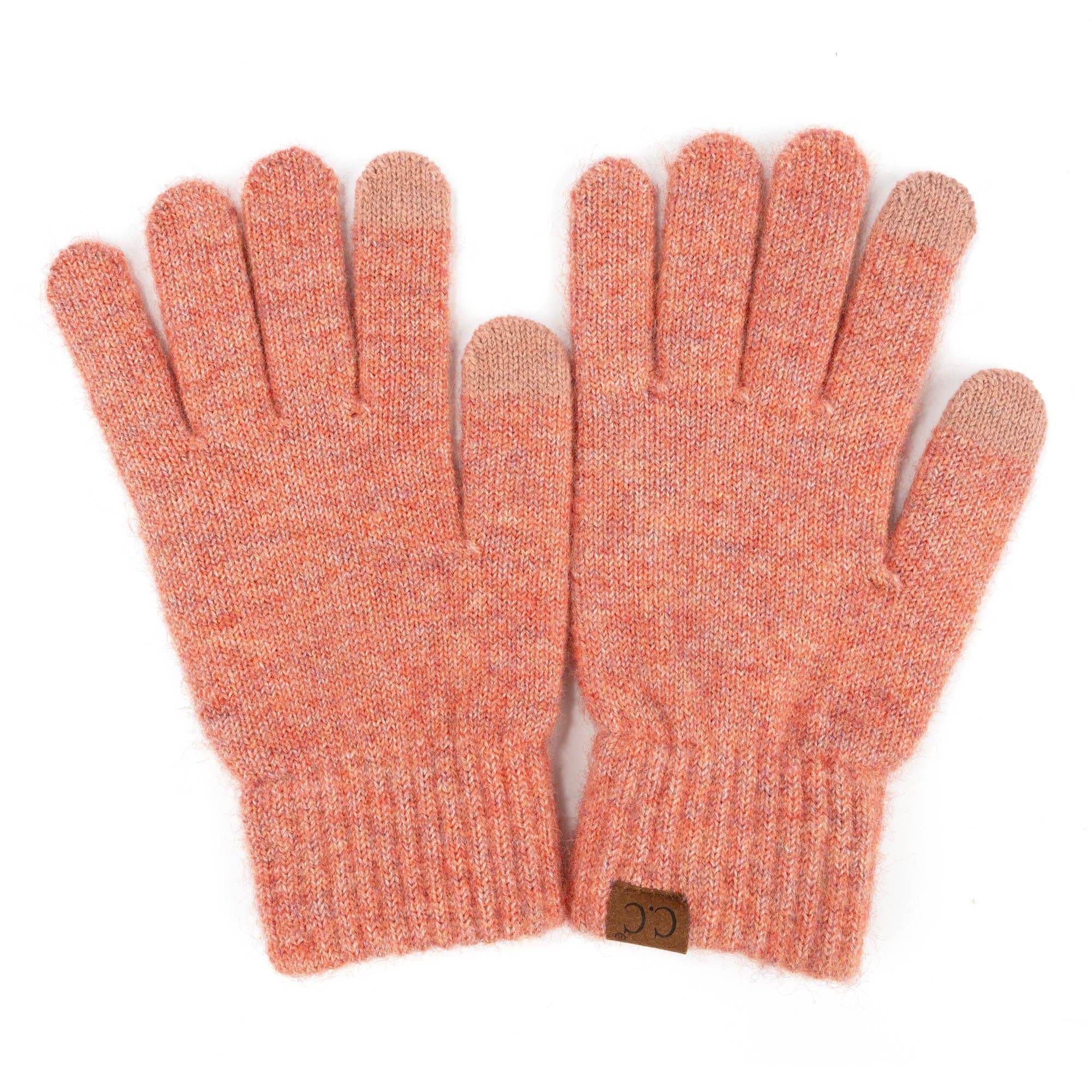 CC Gloves Heather Classic made from recycled yarn, featuring touchscreen compatible fingertips and stylish design.