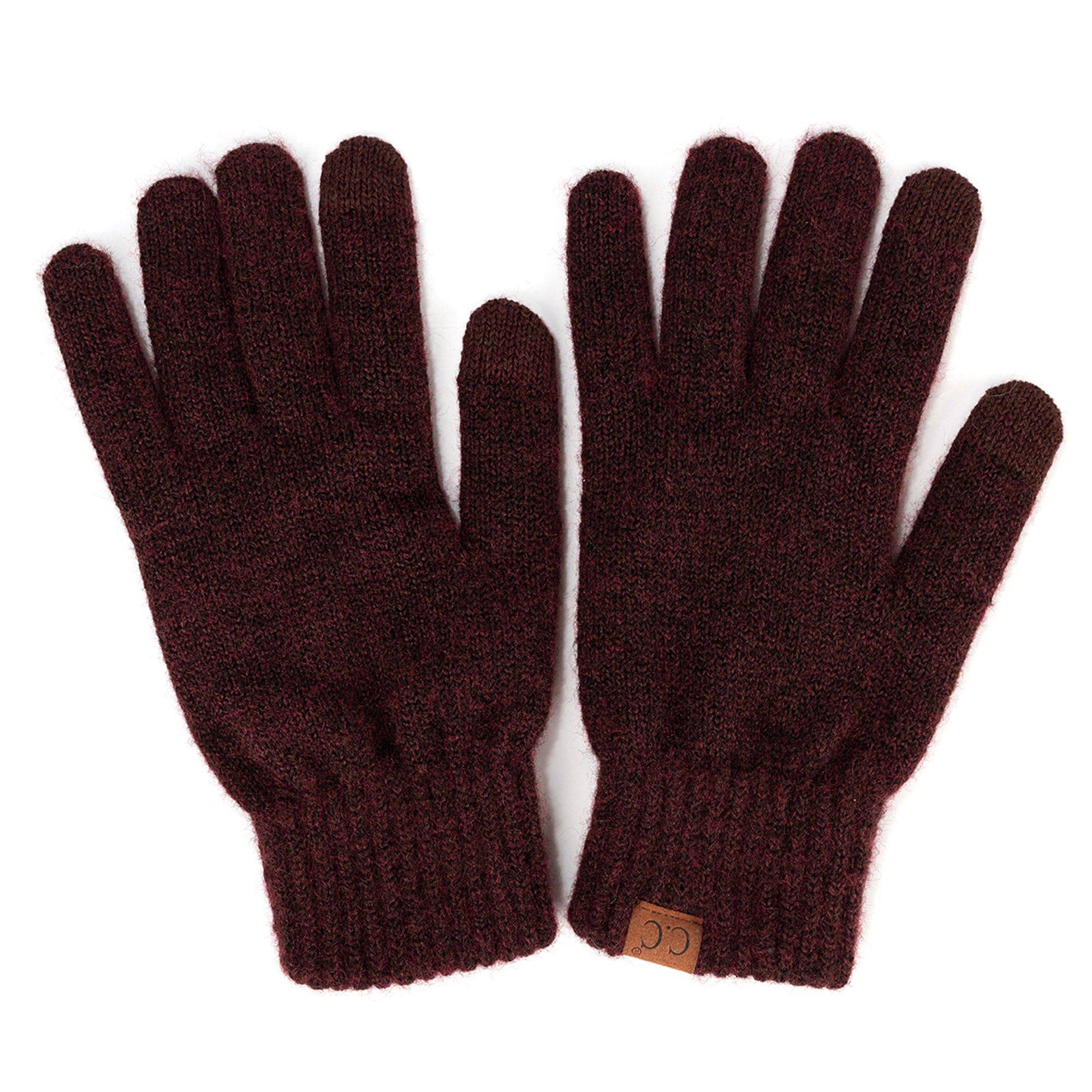 CC Gloves Heather Classic made from recycled yarn, featuring touchscreen compatible fingertips and stylish design.