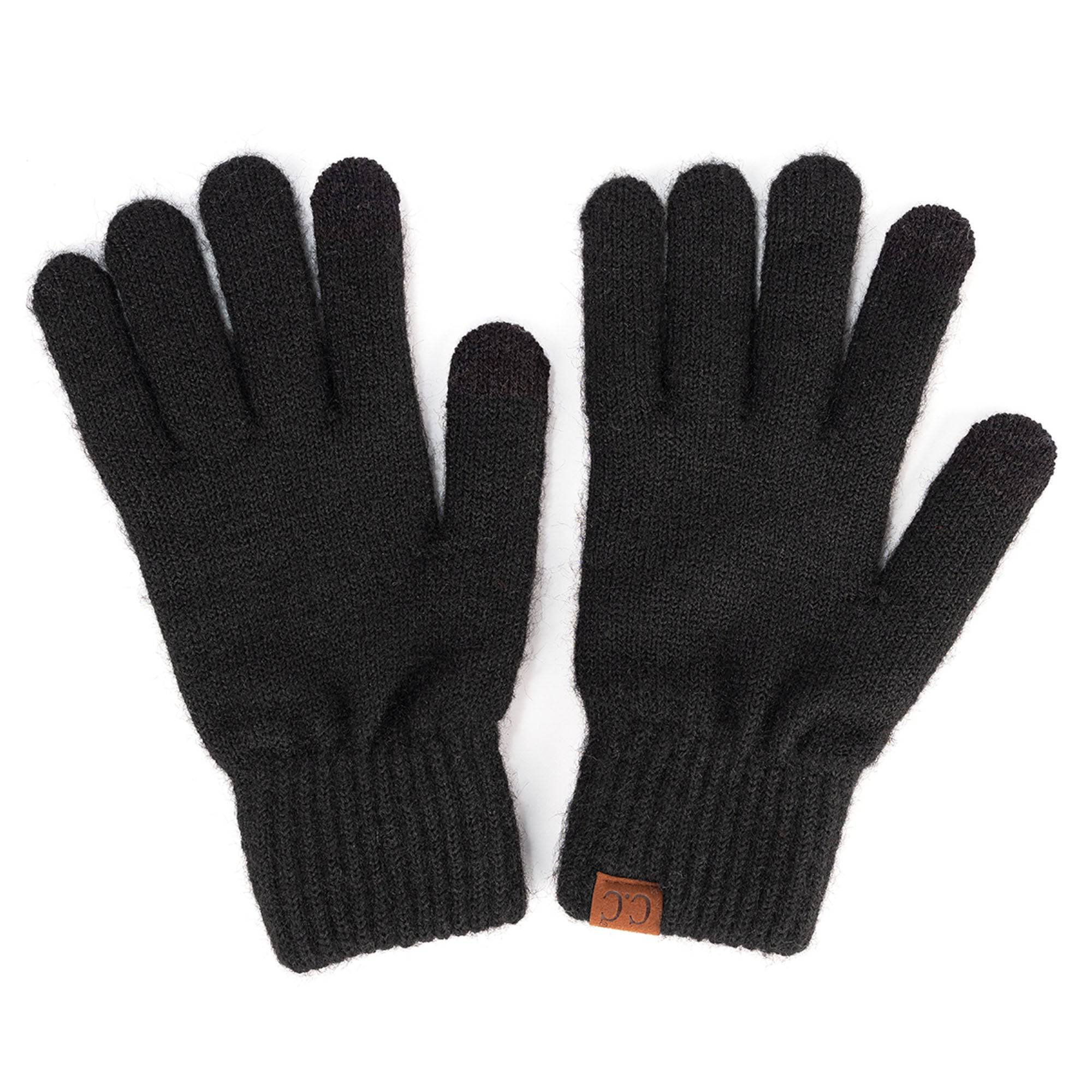 CC Gloves Heather Classic made from recycled yarn, featuring touchscreen compatible fingertips and stylish design.