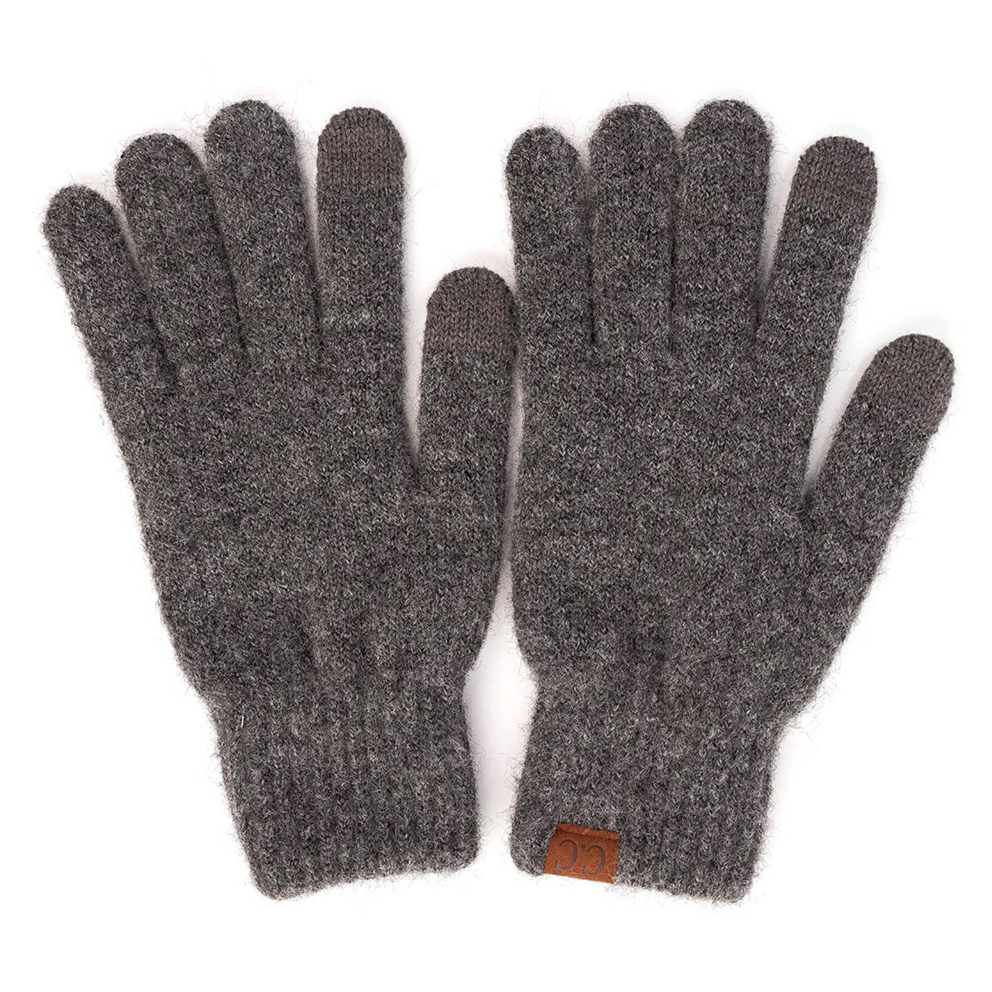 CC Gloves Heather Classic made from recycled yarn, featuring touchscreen compatible fingertips and stylish design.