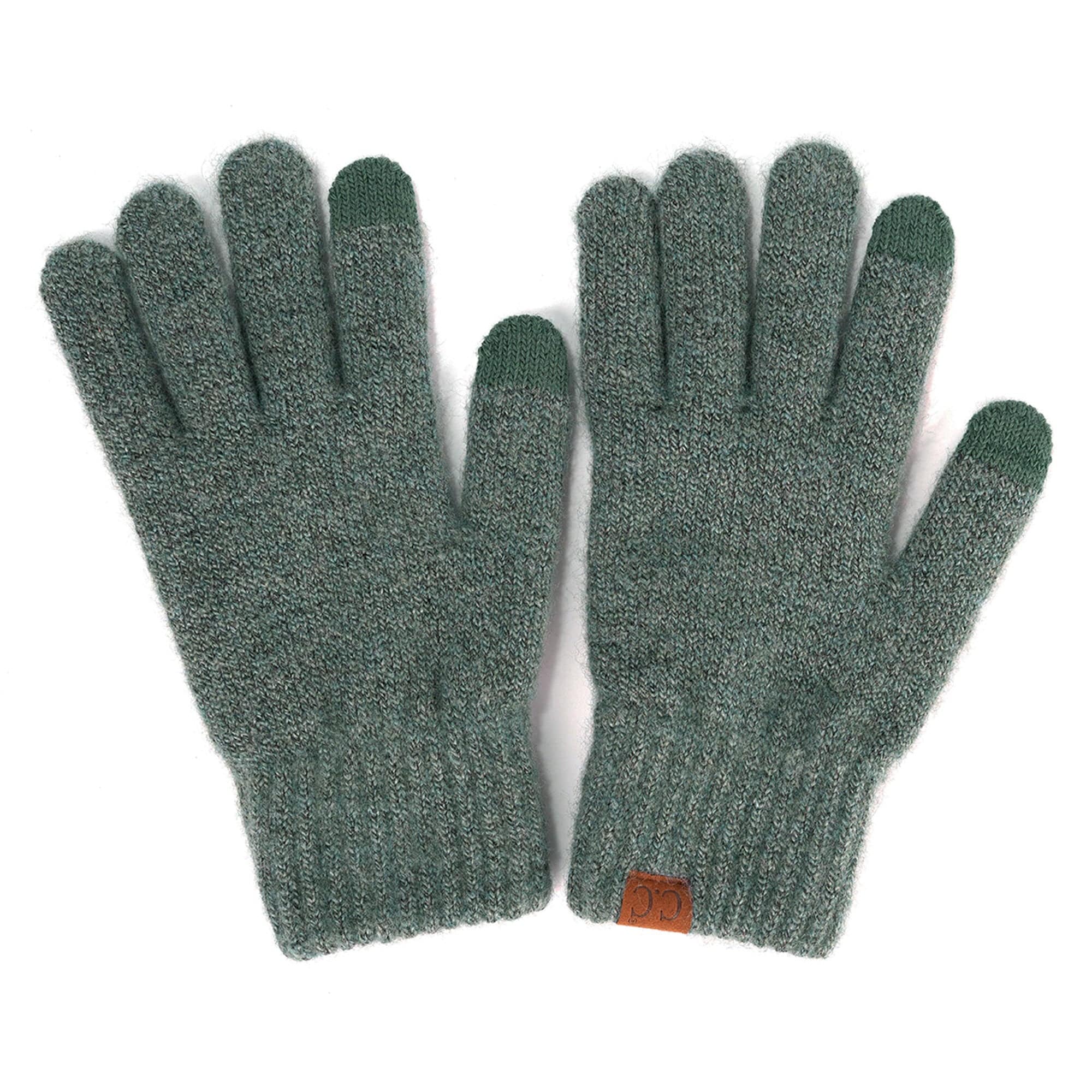 CC Gloves Heather Classic made from recycled yarn, featuring touchscreen compatible fingertips and stylish design.