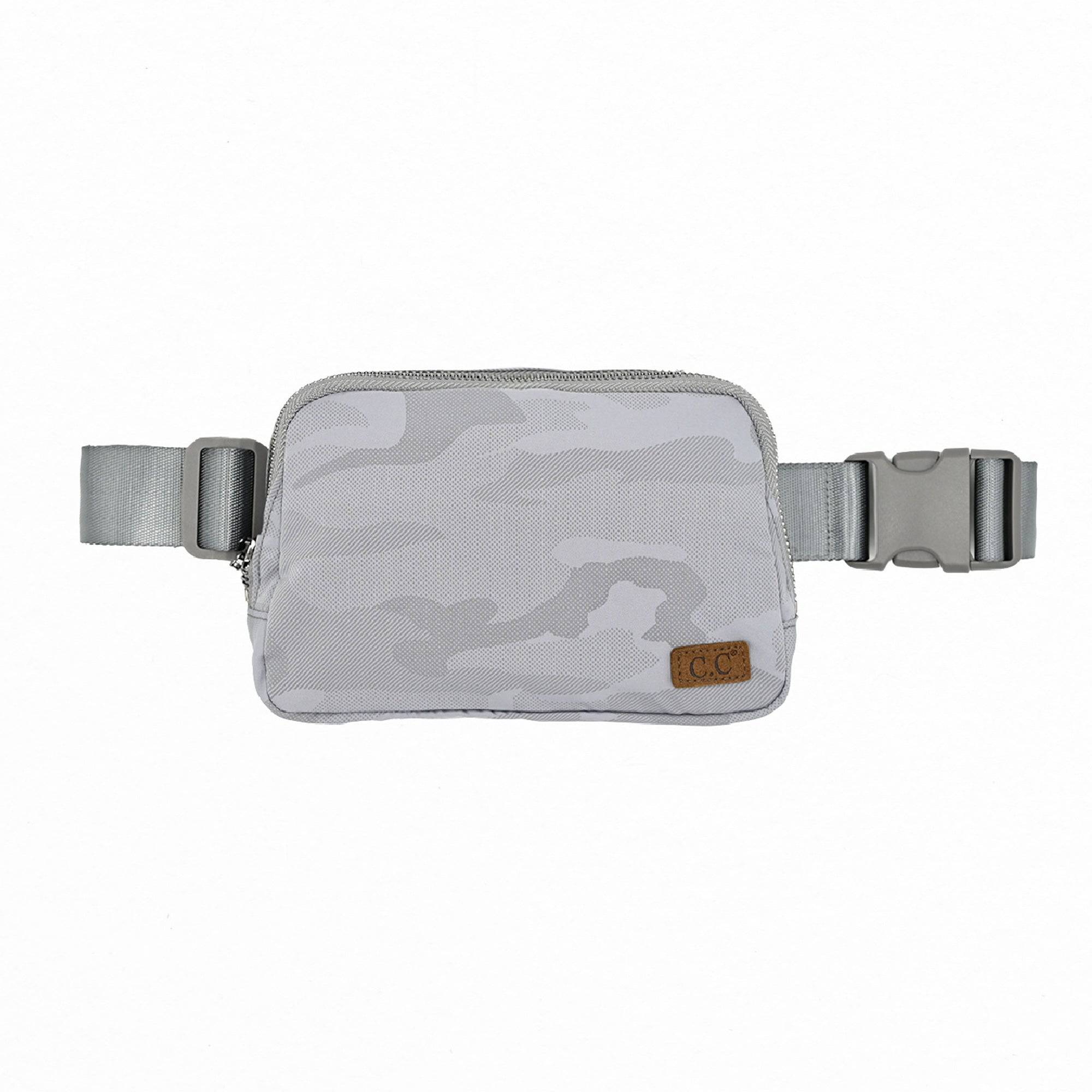 CC Outdoor Belt Bag Fanny Pack featuring camouflage design, adjustable strap, and waterproof material, ideal for outdoor activities.