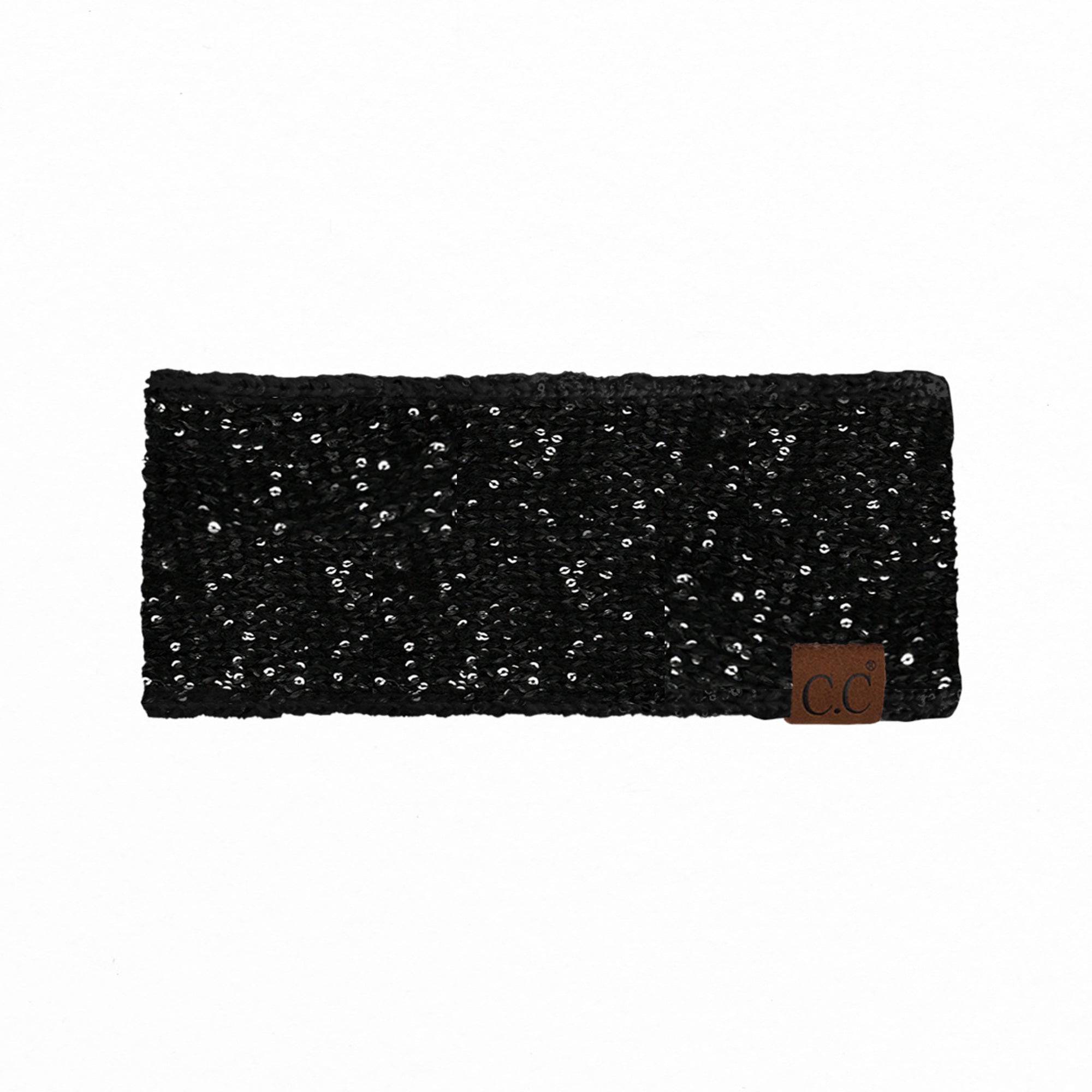 CC Sequin Head Wrap featuring a sparkling sequin design, perfect for older children and adults, showcasing its vibrant colors and quality craftsmanship.