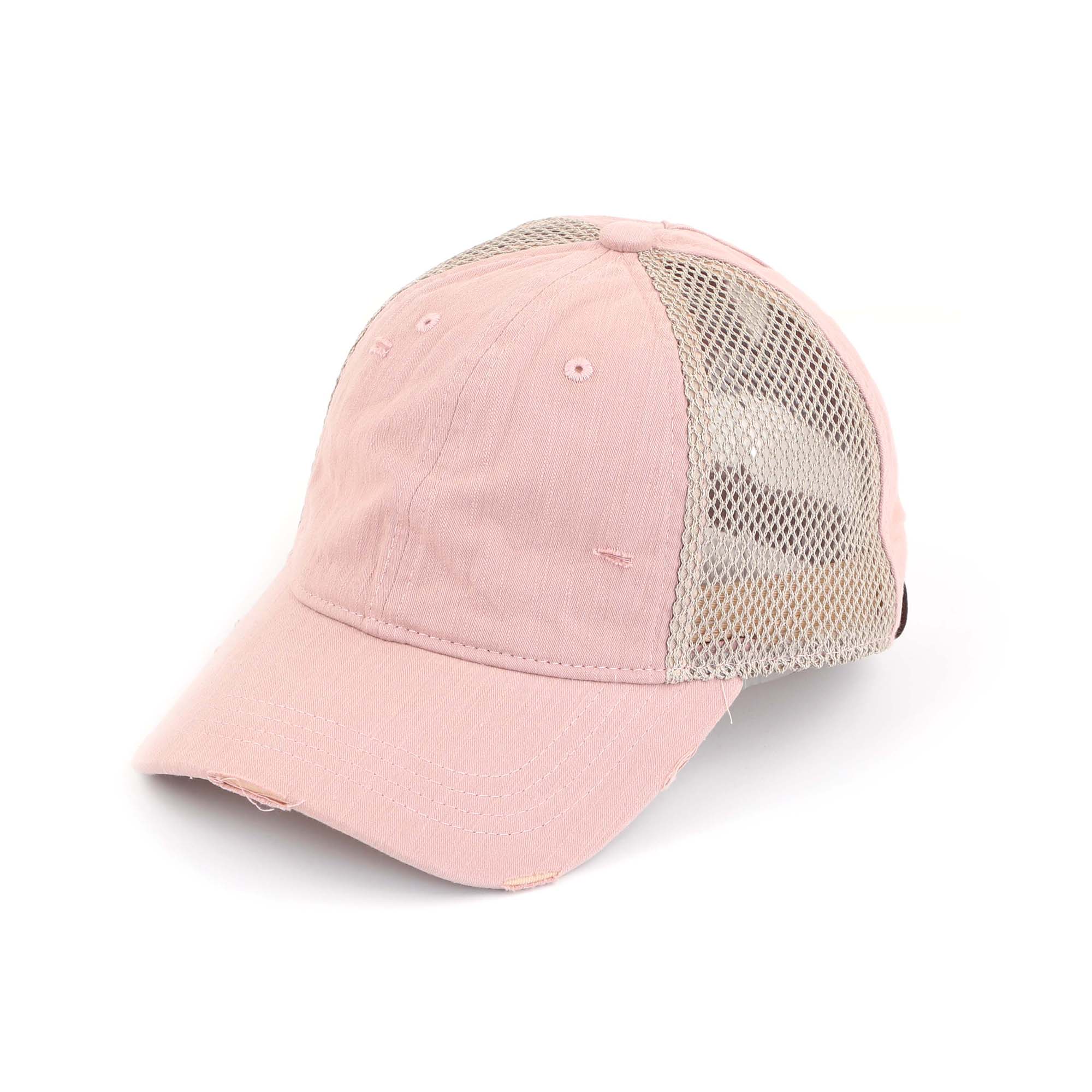 CC Solid Cotton Athleisure Cap featuring ponytail access, adjustable strap, and soft cotton material, suitable for women, teens, and kids.