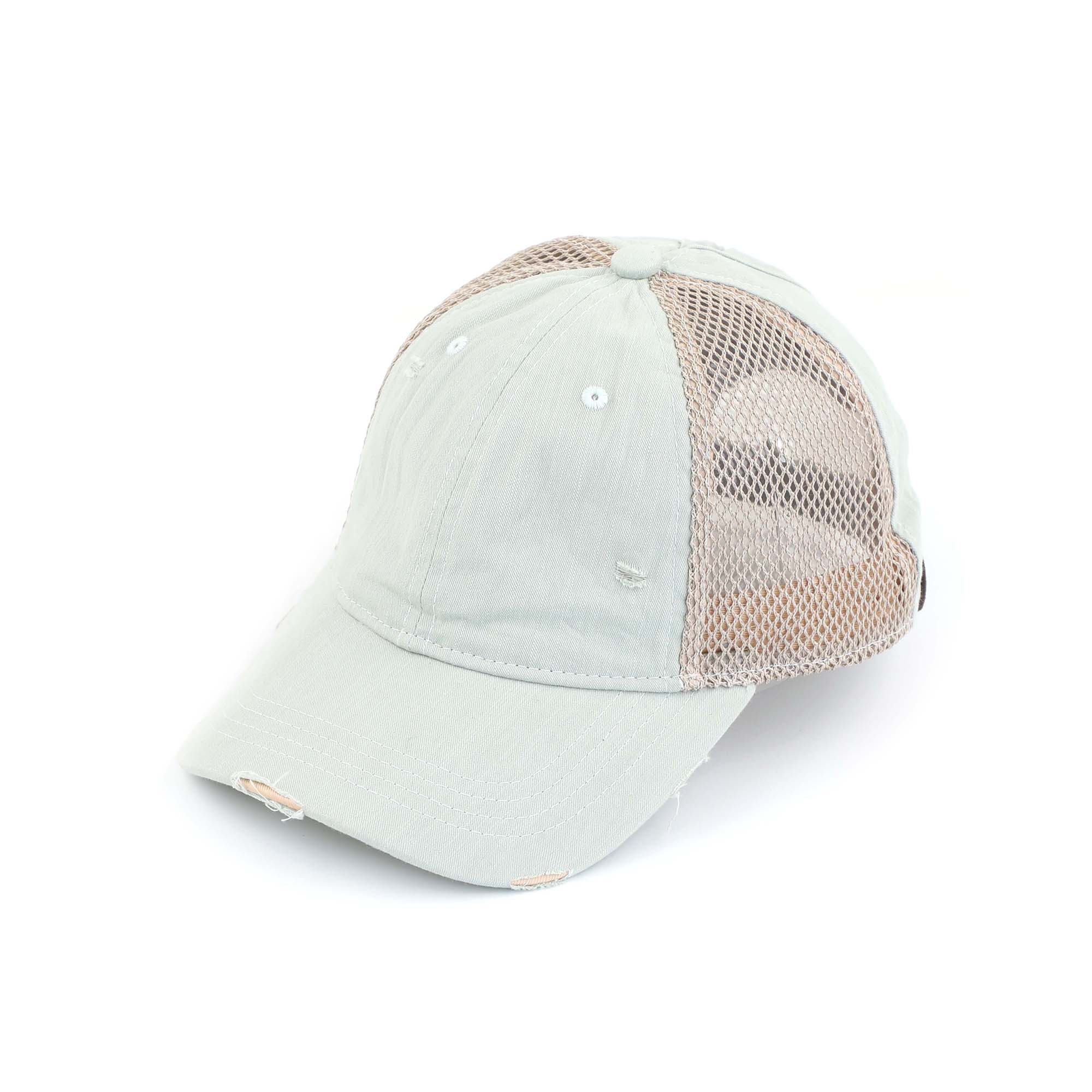 CC Solid Cotton Athleisure Cap featuring ponytail access, adjustable strap, and soft cotton material, suitable for women, teens, and kids.