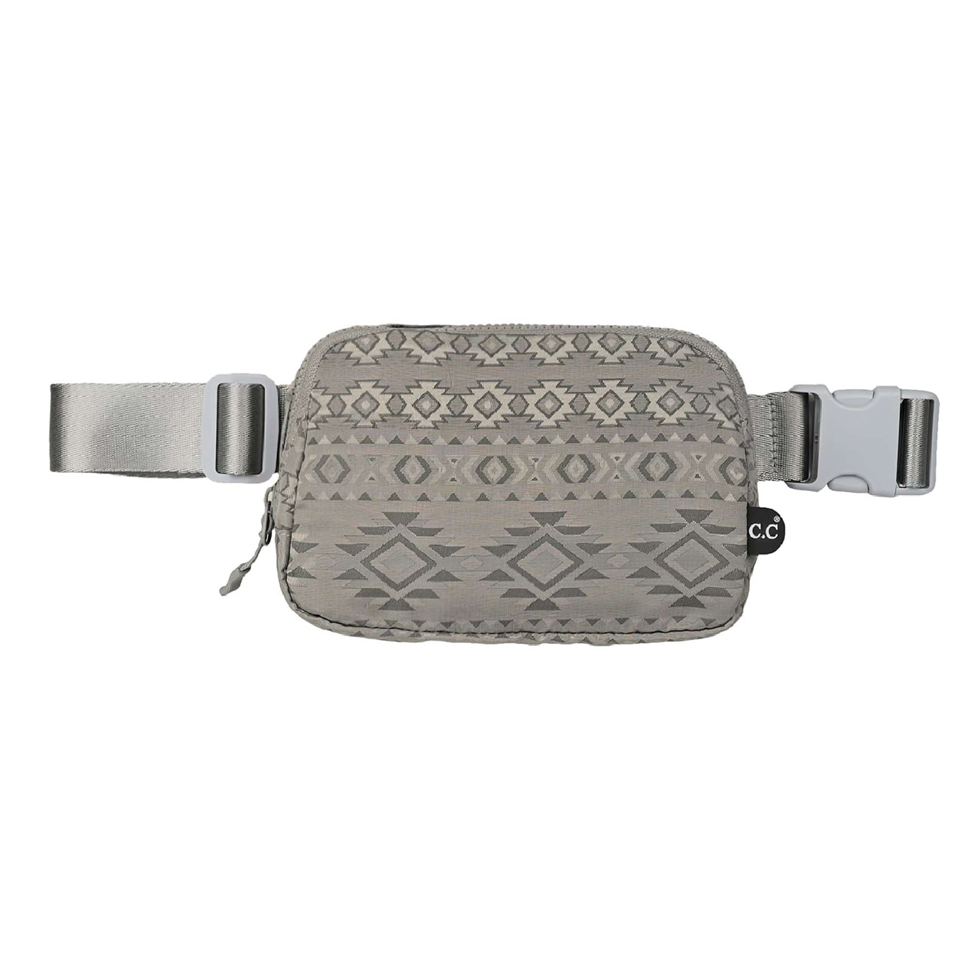 CC South Western Belt Bag Fanny Pack in vibrant South Western and Aztec prints, made from waterproof nylon with adjustable strap.