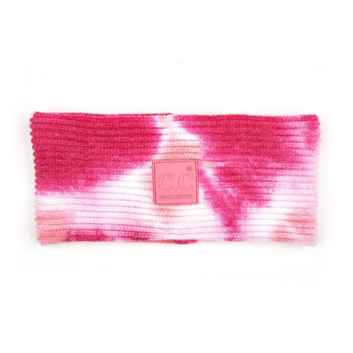 Colorful CC Tie Dye Head Wrap showcasing unique patterns and soft fabric, perfect for stylish ear coverage.