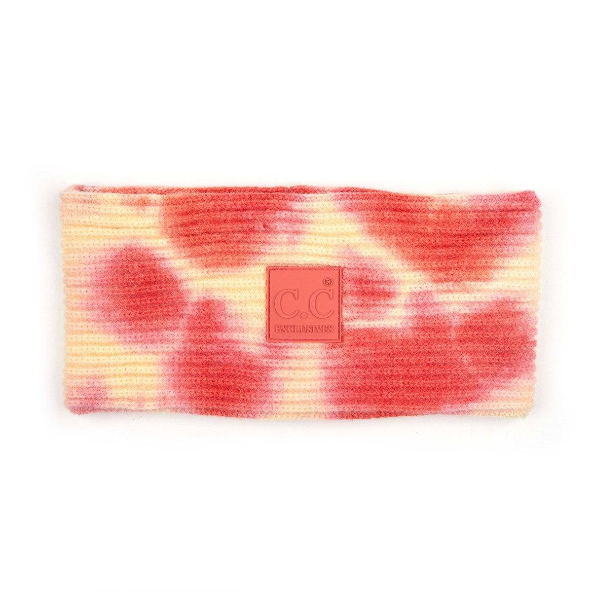 Colorful CC Tie Dye Head Wrap showcasing unique patterns and soft fabric, perfect for stylish ear coverage.