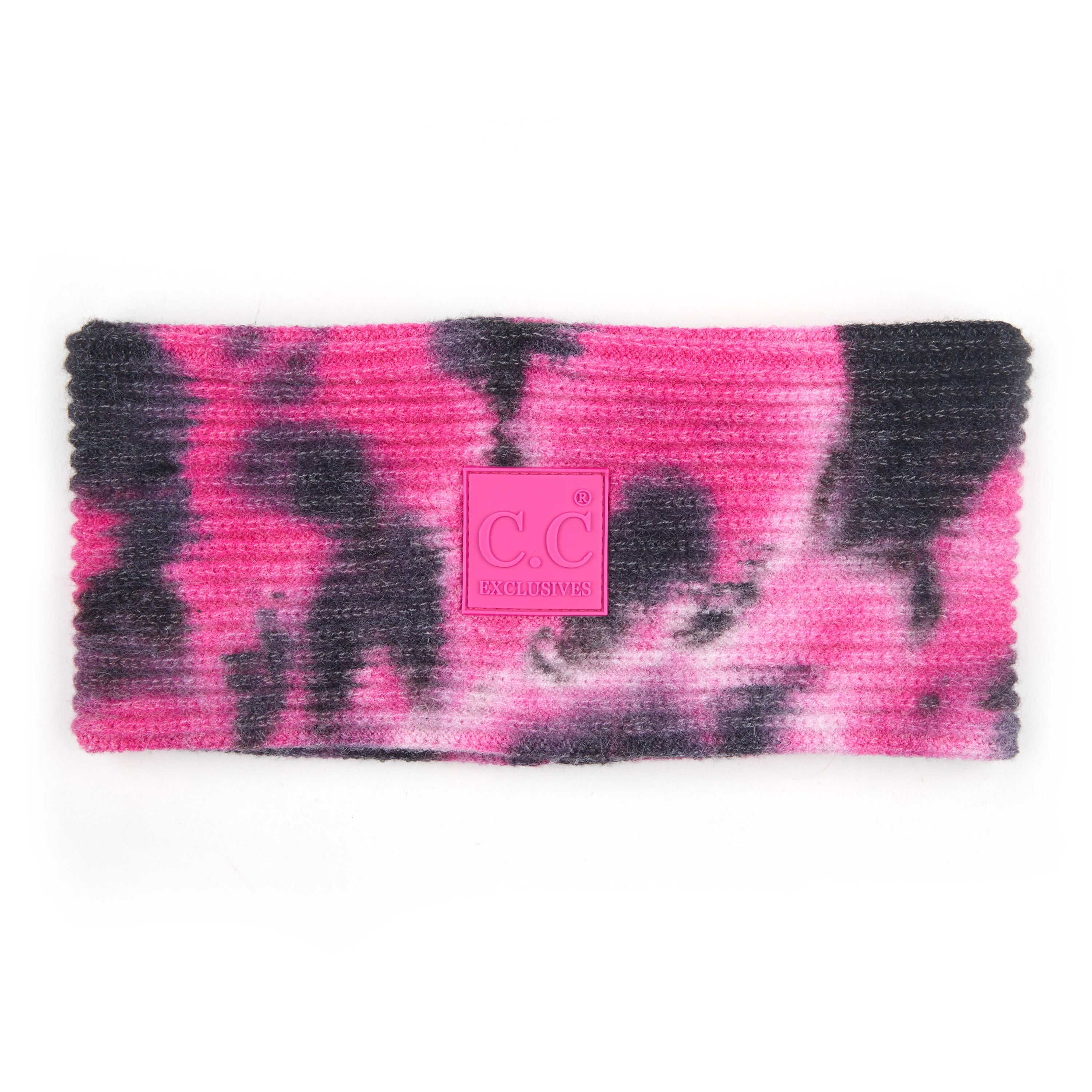 CC Tie Dye Headwrap featuring unique patterns and authentic C.C branding, designed for comfort and style.