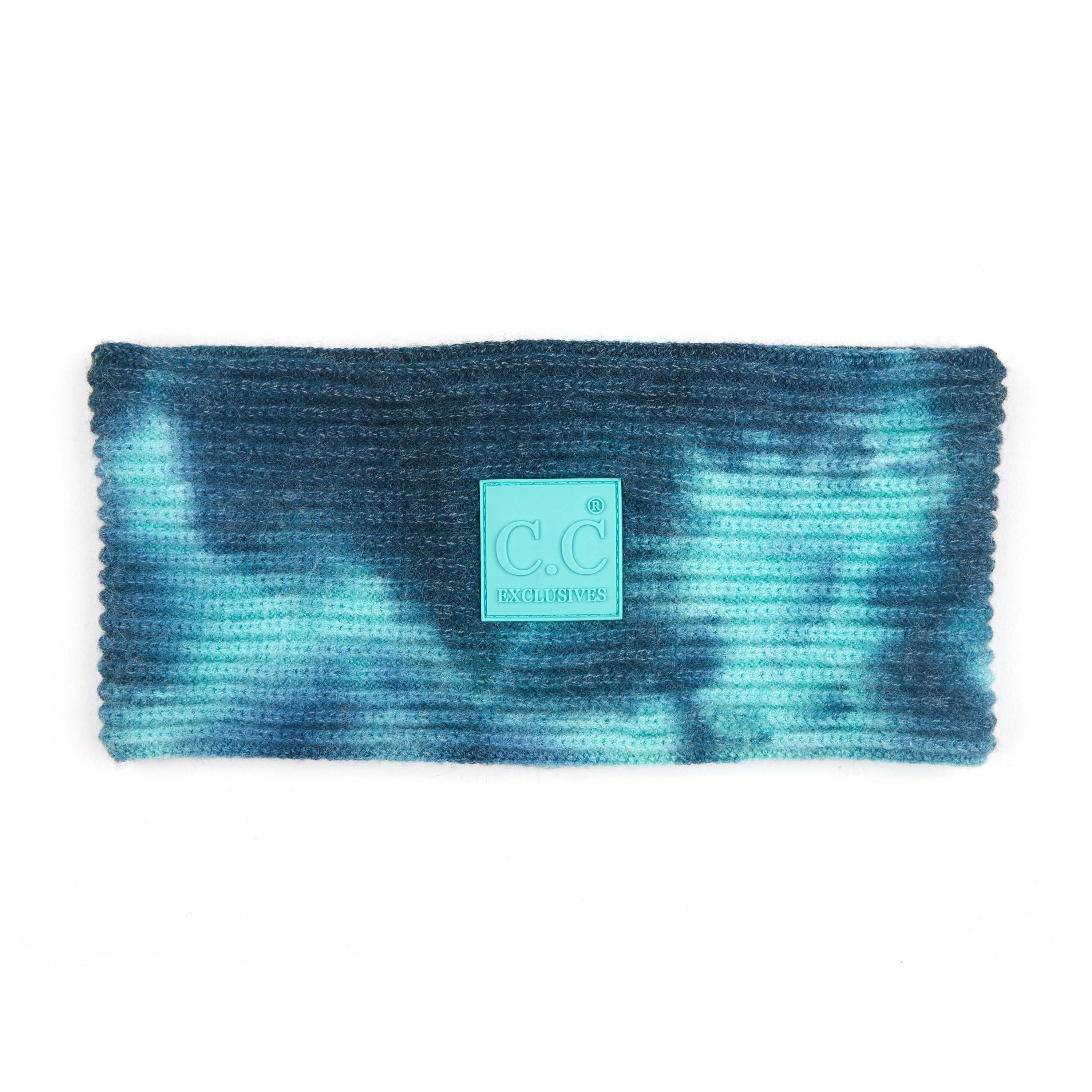 CC Tie Dye Headwrap featuring unique patterns and authentic C.C branding, designed for comfort and style.