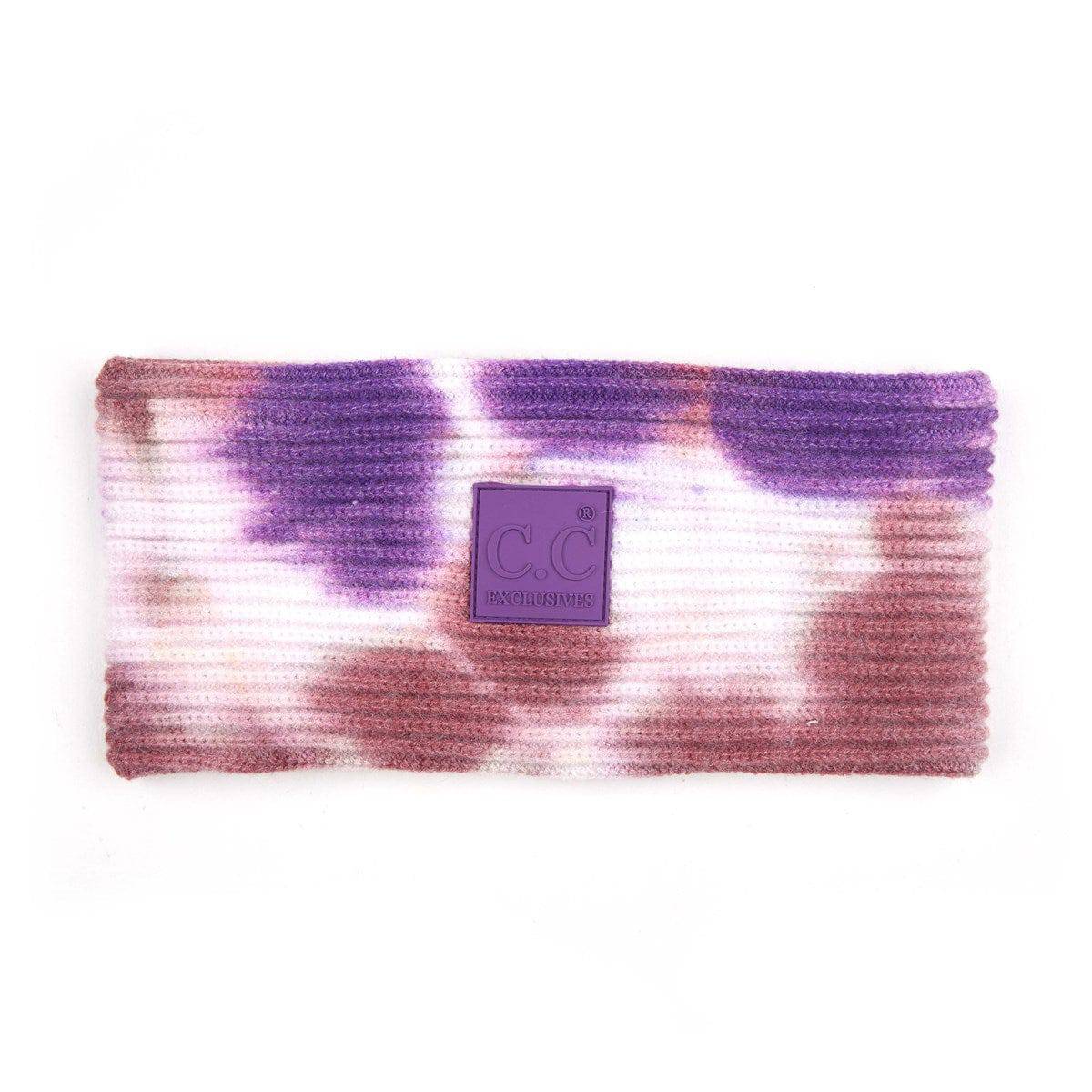 CC Tie Dye Headwrap featuring unique patterns and authentic C.C branding, designed for comfort and style.