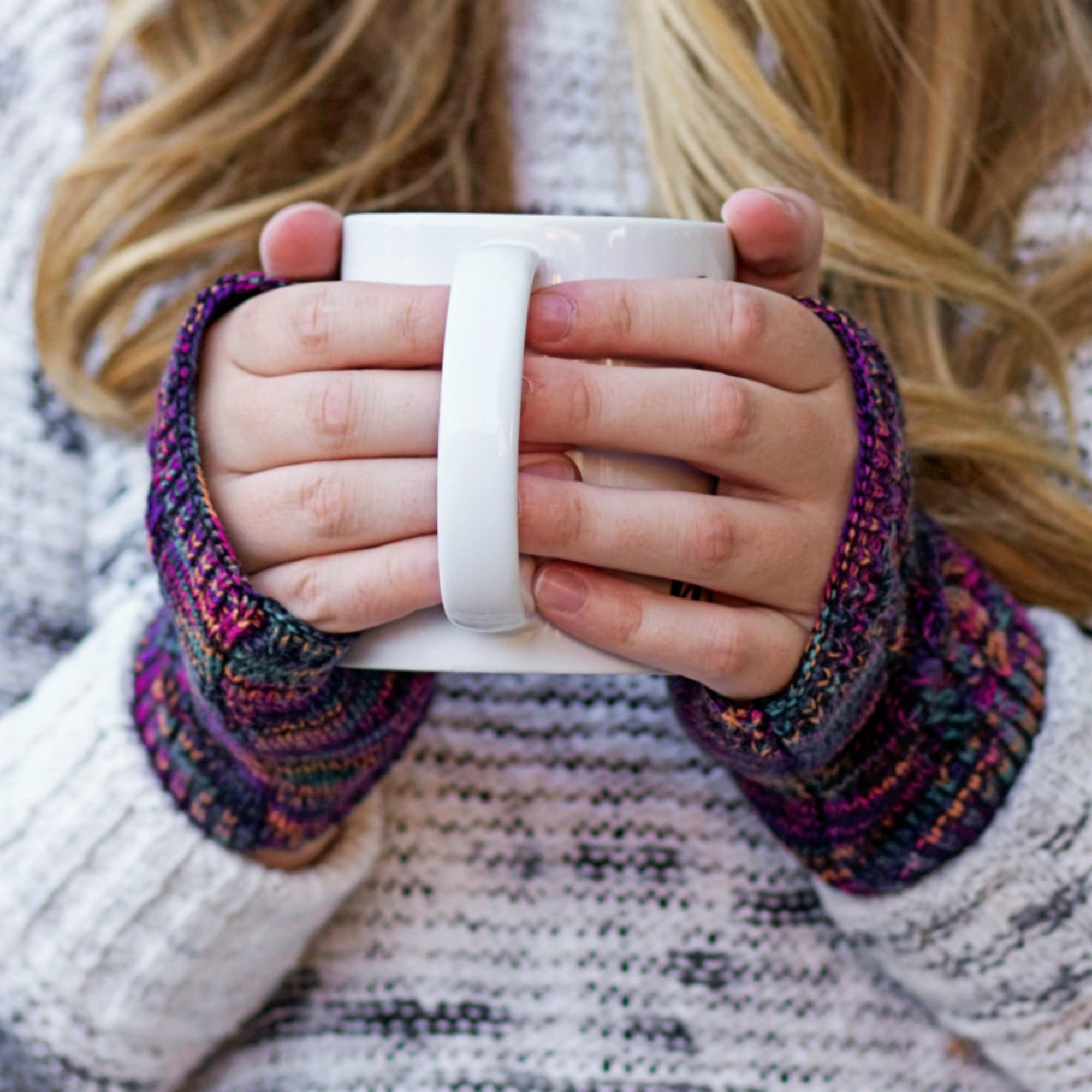 CC Touchscreen Gloves with removable cuff and pom, showcasing a stylish cable knit pattern in soft acrylic material.