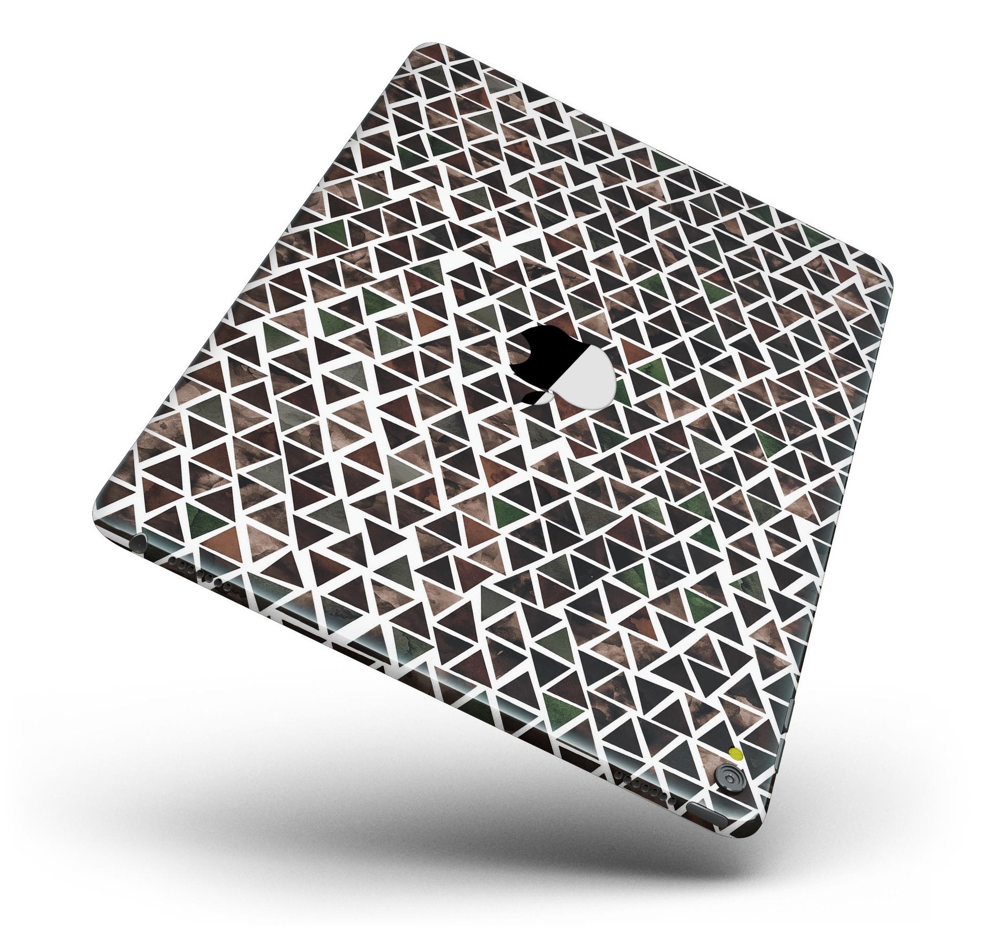 Camo Watercolor Triangle Pattern Full Body Skin for iPad Pro, showcasing vibrant colors and a sleek design.