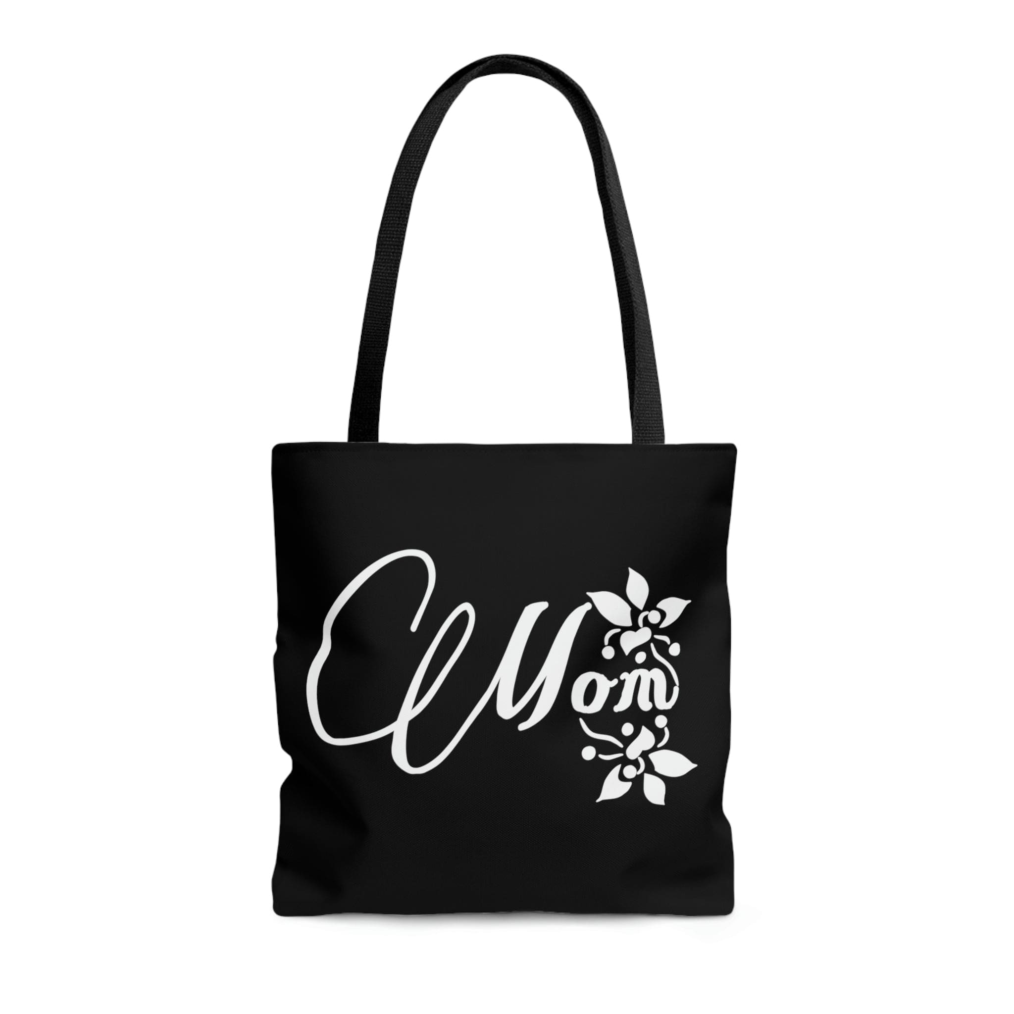 Stylish Canvas Tote Bag with black cotton handles and boxed corners, perfect for moms.