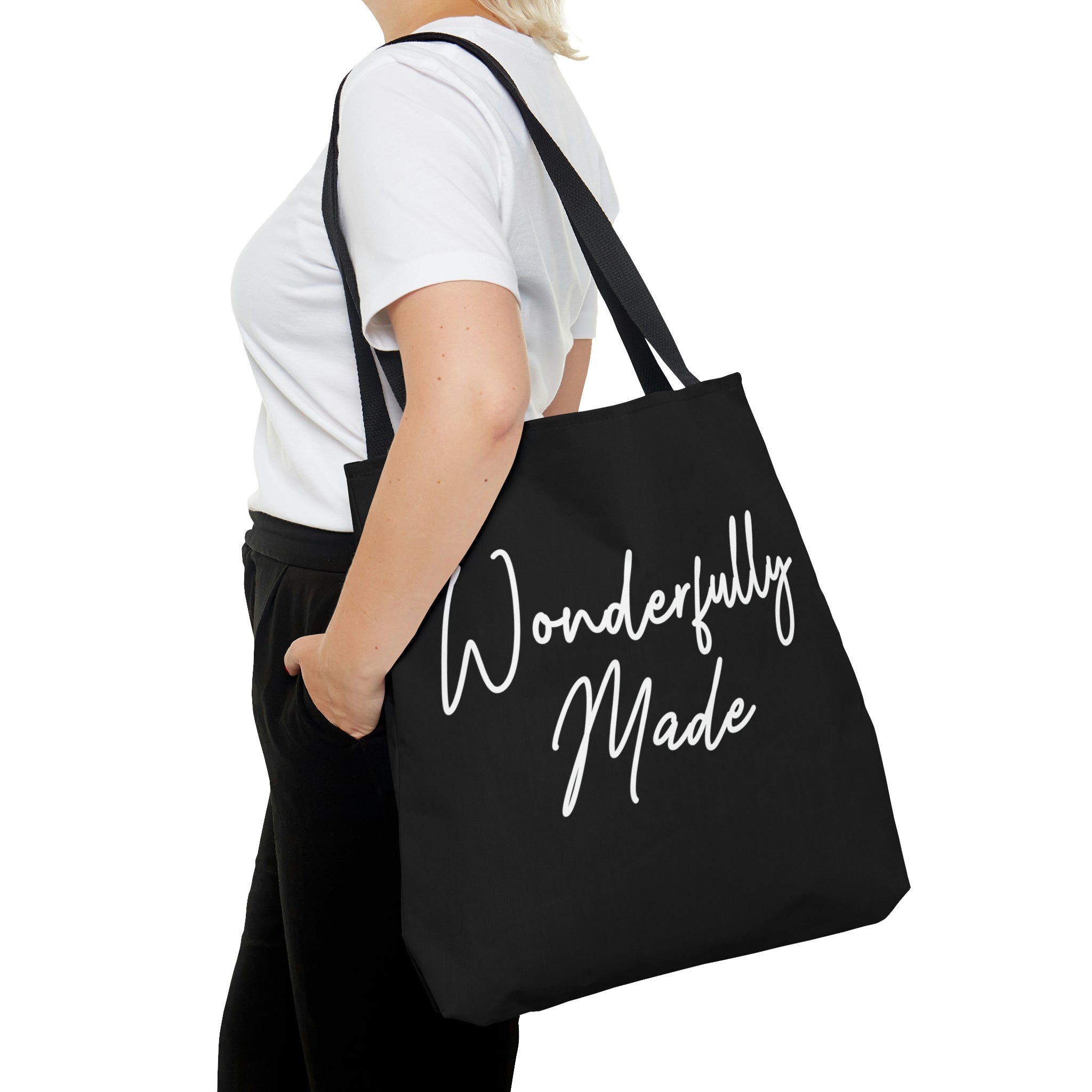 Stylish Canvas Tote Bag with black cotton handles and lining, perfect for any occasion.