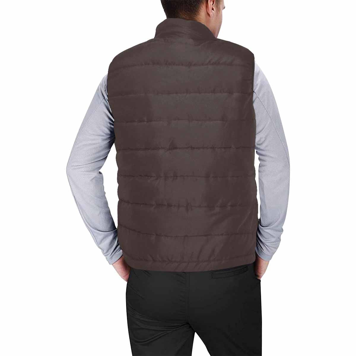 Carafe Brown Men's Padded Vest featuring a quilted design, zipper closure, and lightweight material, perfect for layering in cool weather.