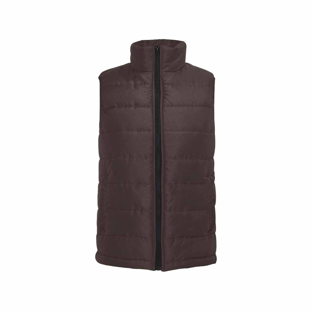 Carafe Brown Men's Padded Vest featuring a quilted design, zipper closure, and lightweight material, perfect for layering in cool weather.