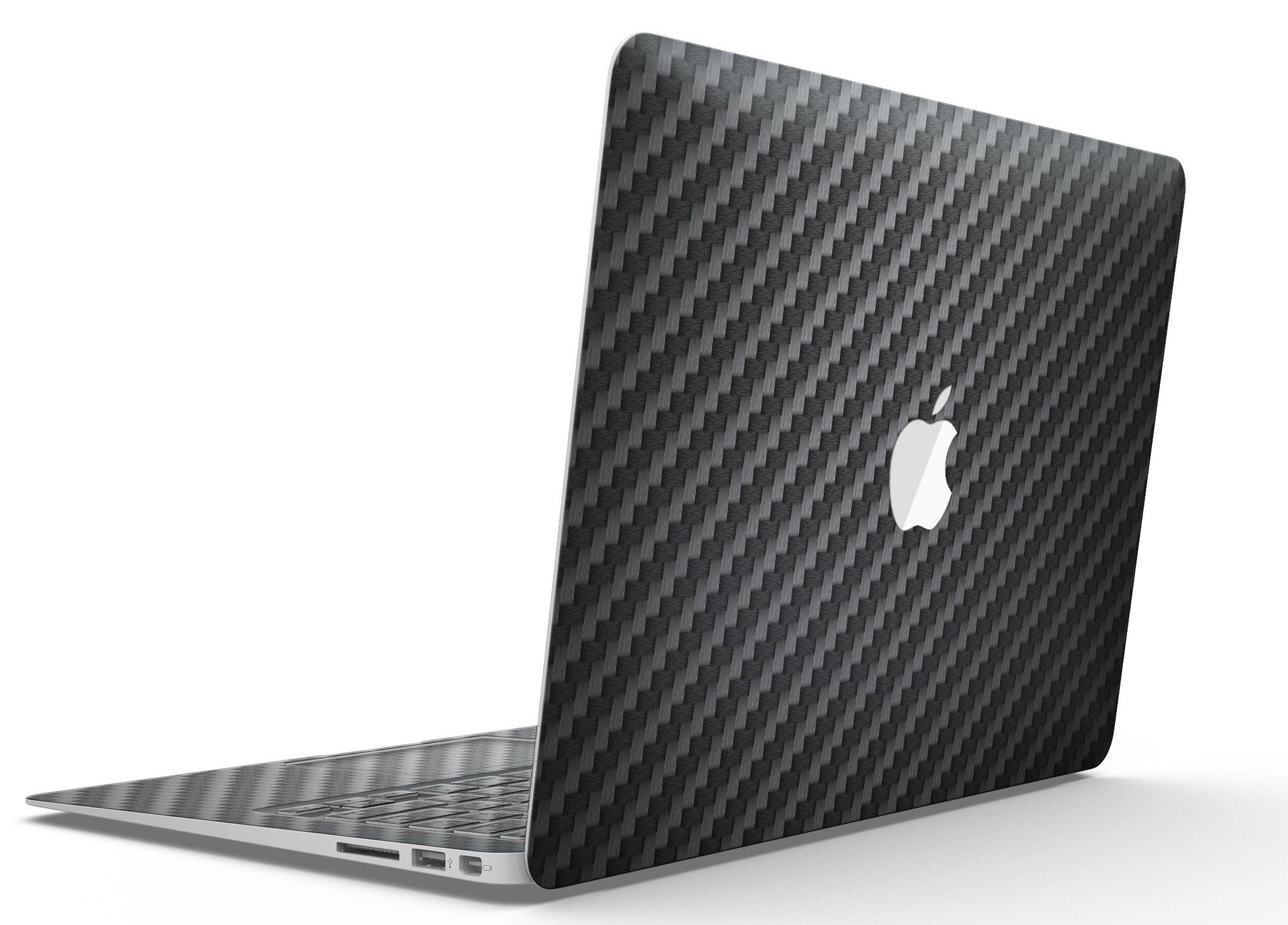 Carbon Fiber Texture Skin Kit for MacBook Air, showcasing a sleek design and premium vinyl material.