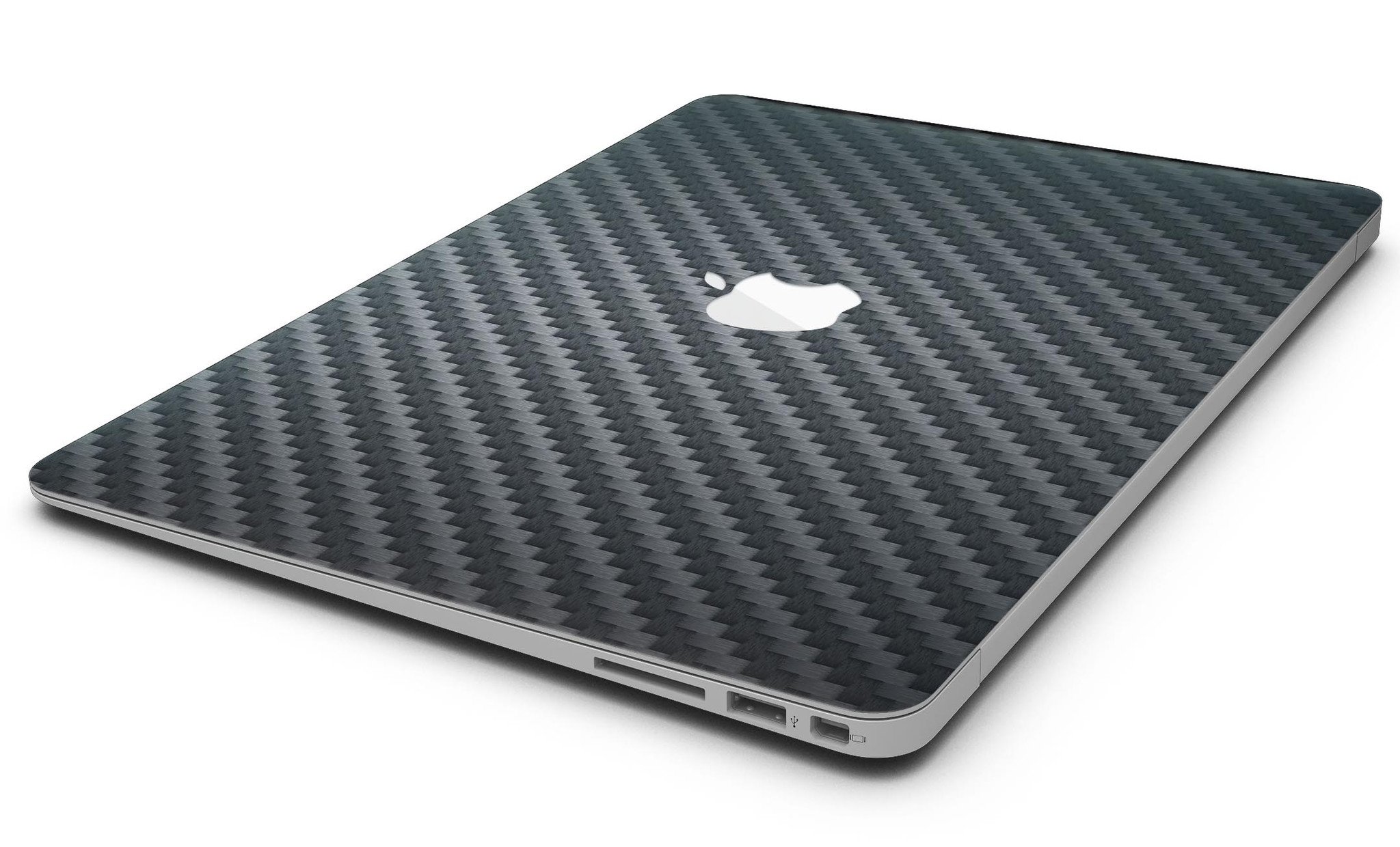 Carbon Fiber Texture Skin Kit for MacBook Air, showcasing a sleek design and premium vinyl material.