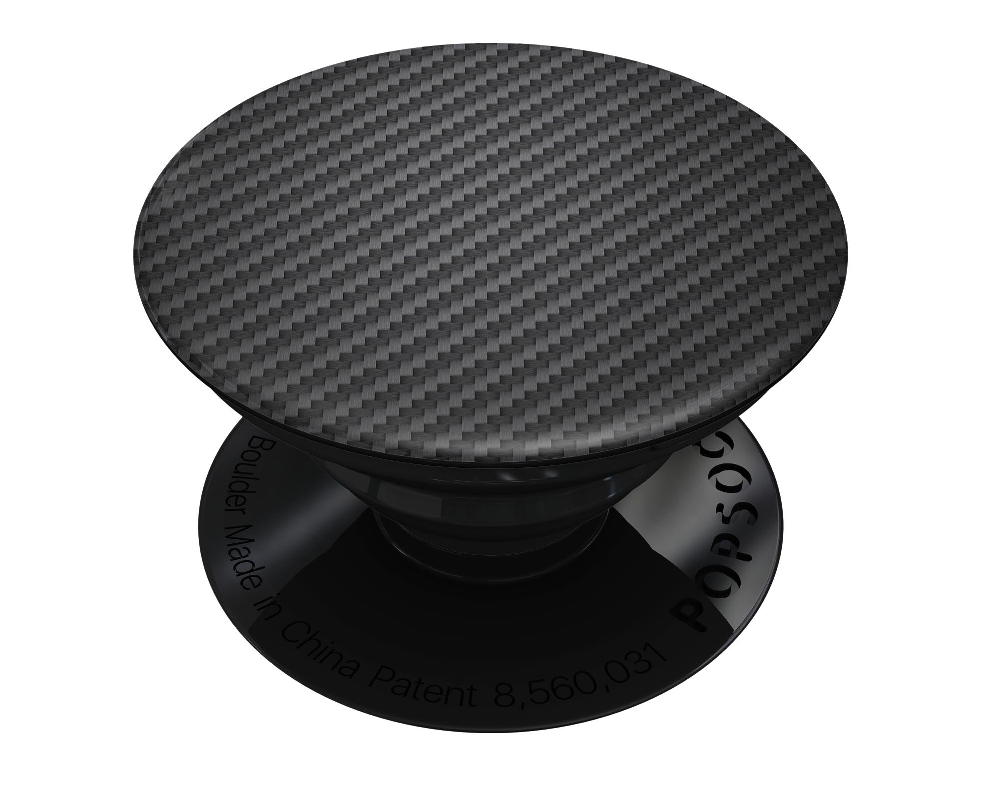 Carbon Fiber Texture Skin Kit for PopSockets, showcasing a sleek design and premium vinyl material.